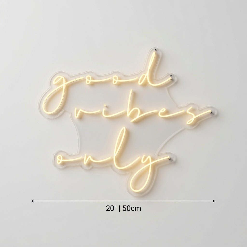 Good Vibes Only Minimal Wall Decor LED Neon Sign - Shineneon