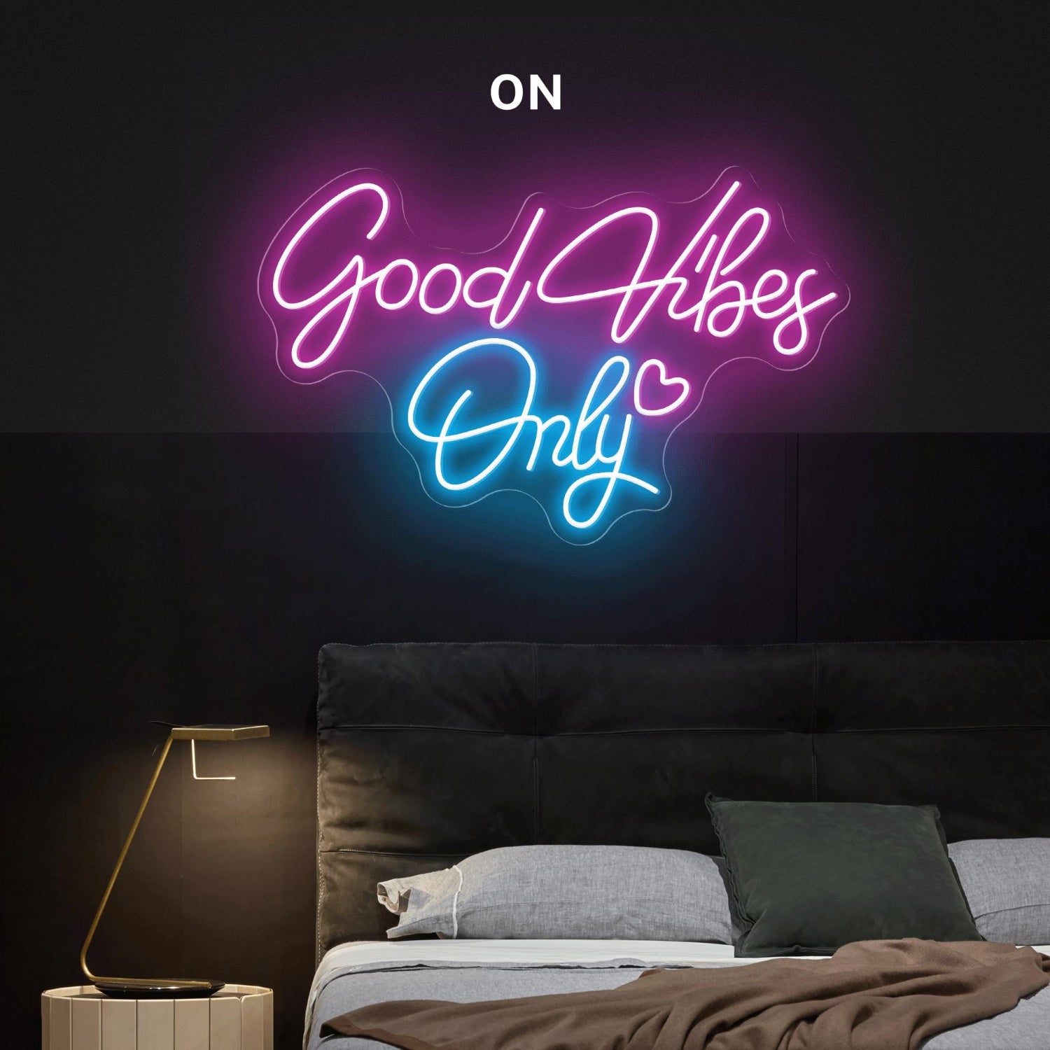 Good Vibes Only Pink Blue Led Neon Sign For Bedroom Cafe Decor | Shineneon