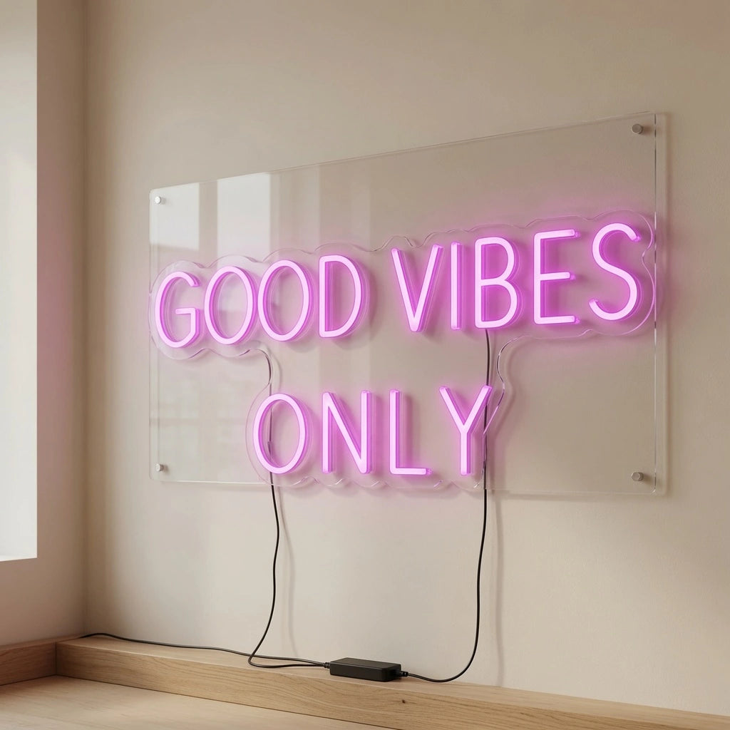 Good Vibes Only Room Decor LED Neon Sign Wall Neon Sign - 04 Size Image
