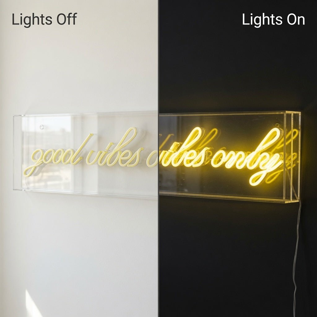 Good Vibes Only Room Wall Decor LED Neon Sign - Shineneon