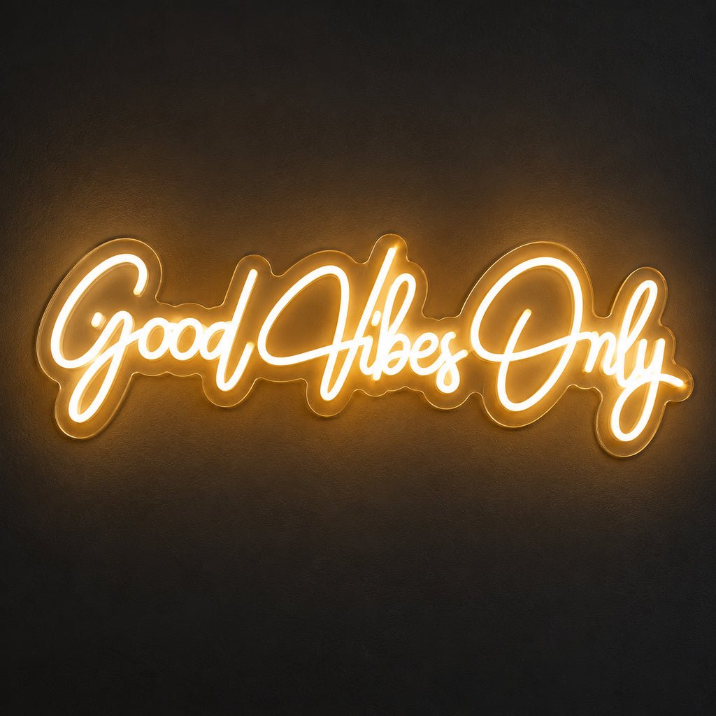 Good Vibes Only Script LED Neon Sign Garage Neon Sign - Shineneon