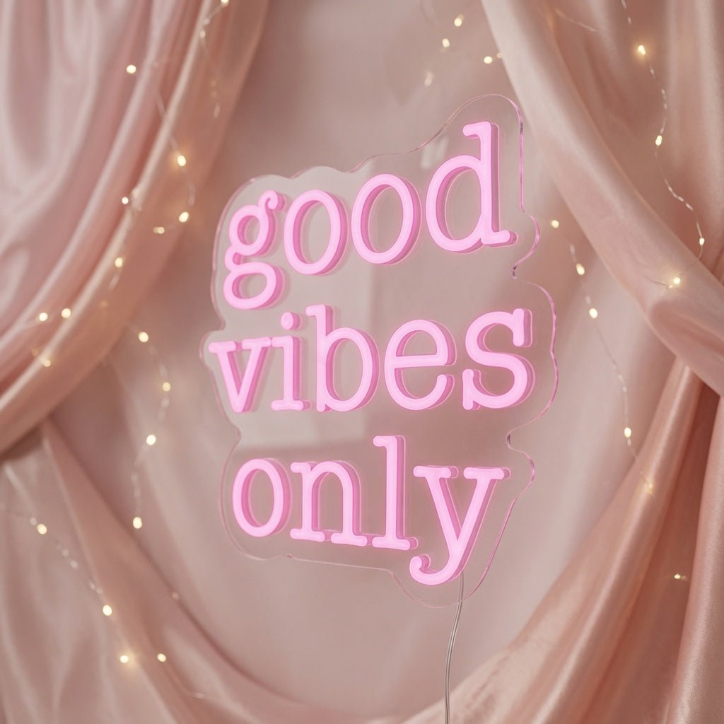 Good Vibes Only Typography Bedroom Decor LED Neon Sign - Shineneon