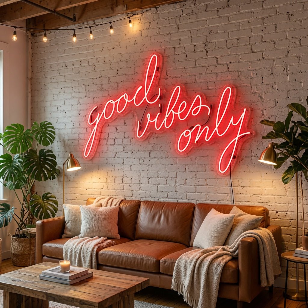 Good Vibes Only Typography Wall Decor LED Neon Sign - Shineneon