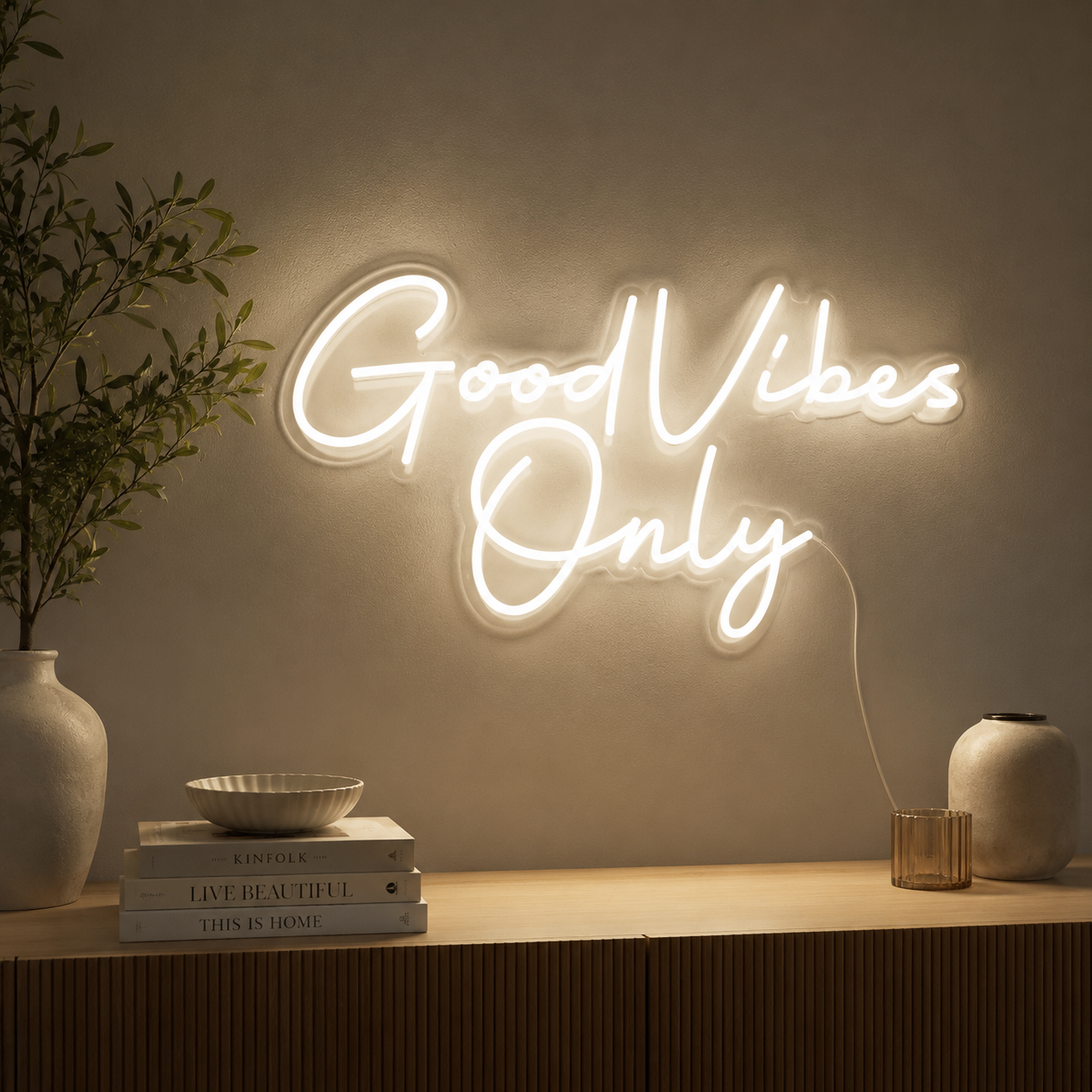 Good Vibes Only Wall Decor LED Neon Sign - 02 High-Converting Product Image