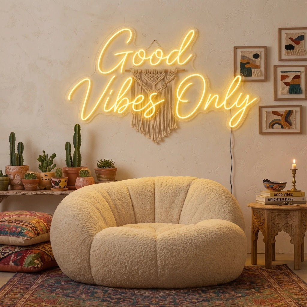 Good Vibes Only Wall Decor LED Neon Sign Wall Neon Sign - 02 High-Converting Product Image