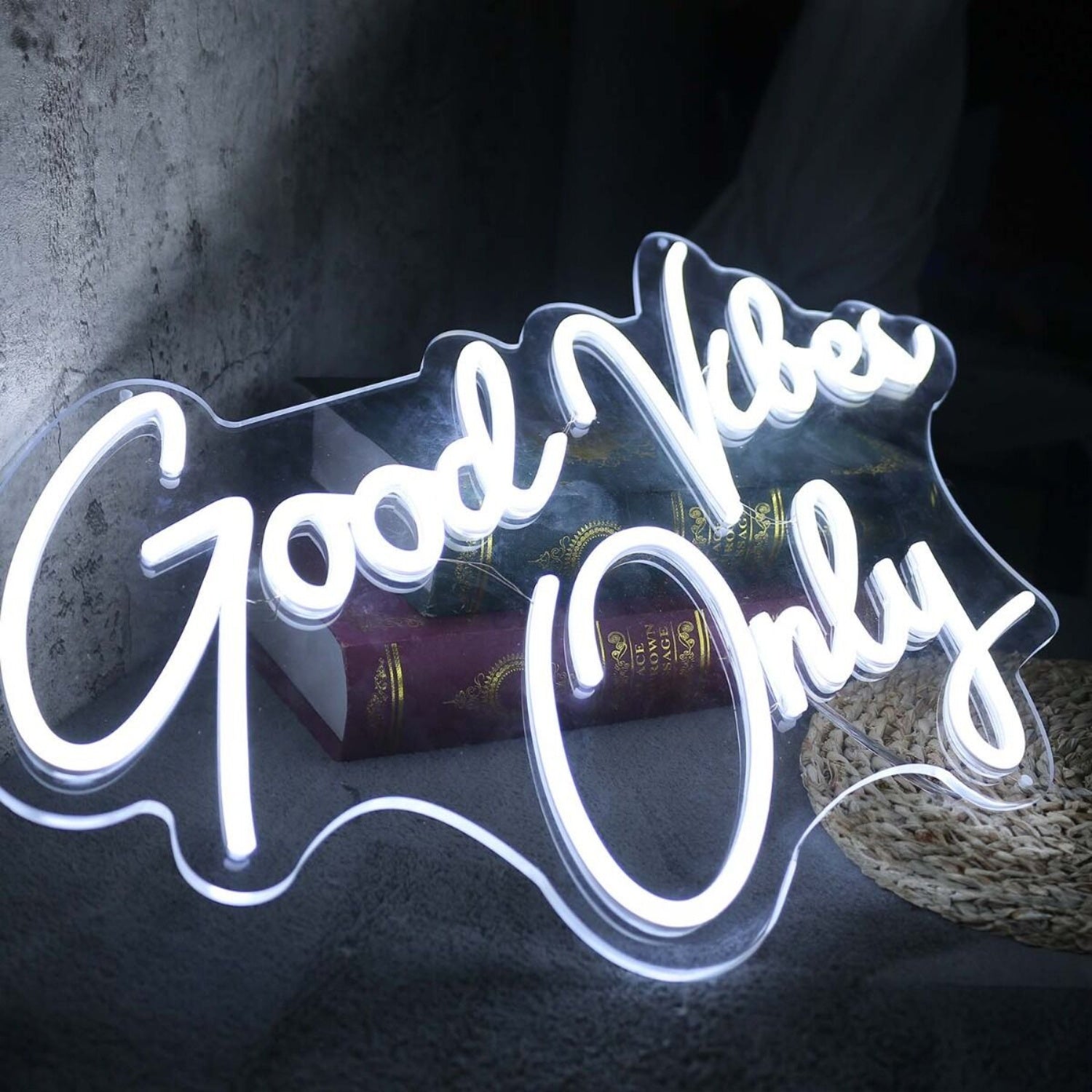 Good Vibes Only White Led Neon Sign - Shineneon