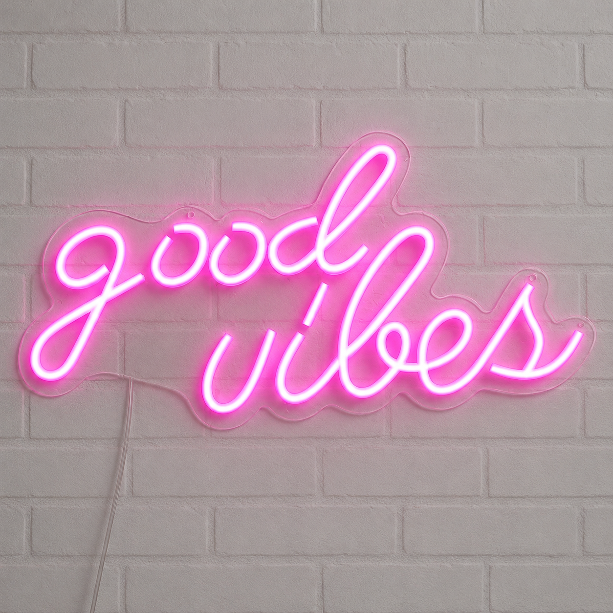 Good Vibes Script Bedroom LED Neon Sign Home Art main product image
