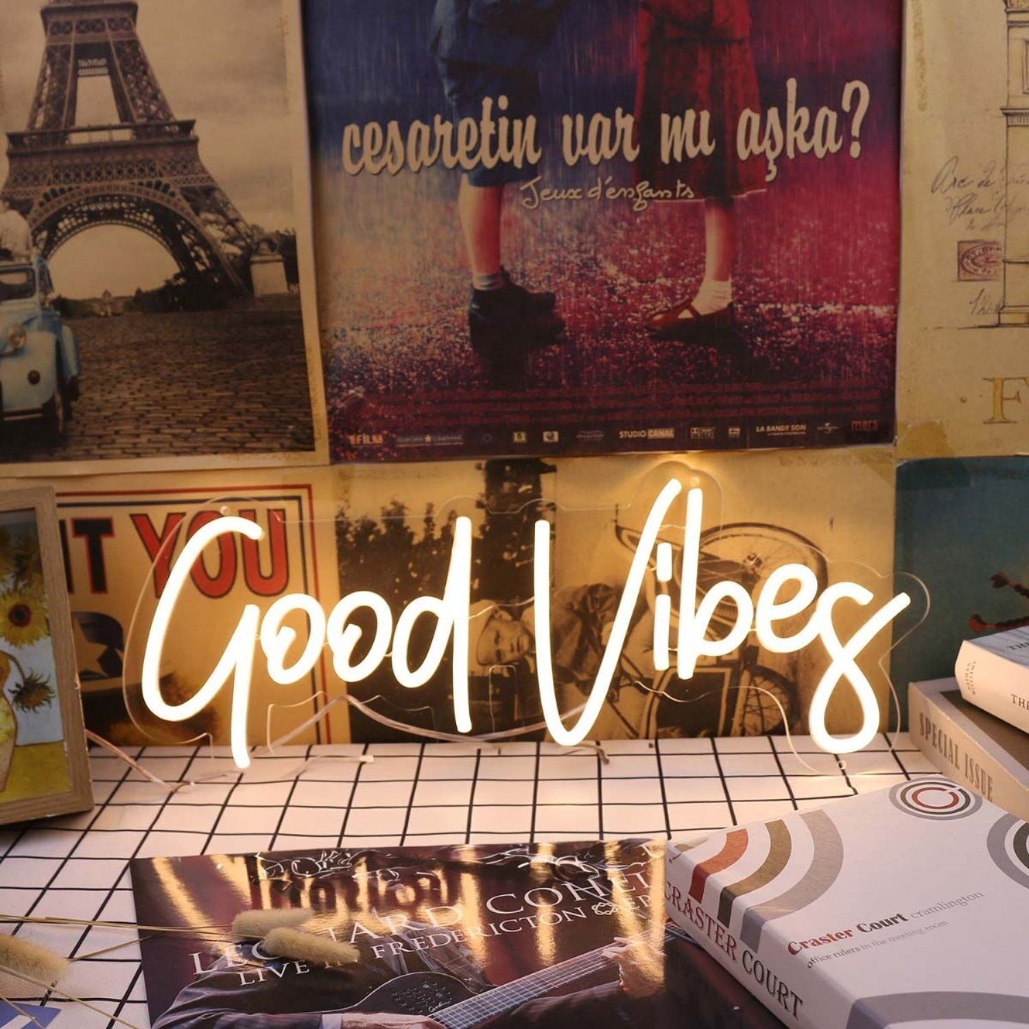 Good Vibes Yellow Led Neon Sign - Shineneon