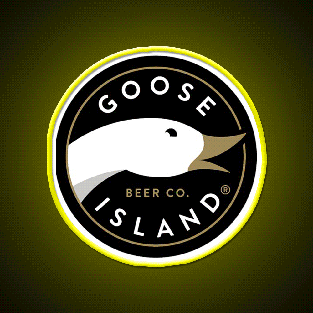 Goose Island Logo Beer Bar Decor Led Neon Sign Rgb Color