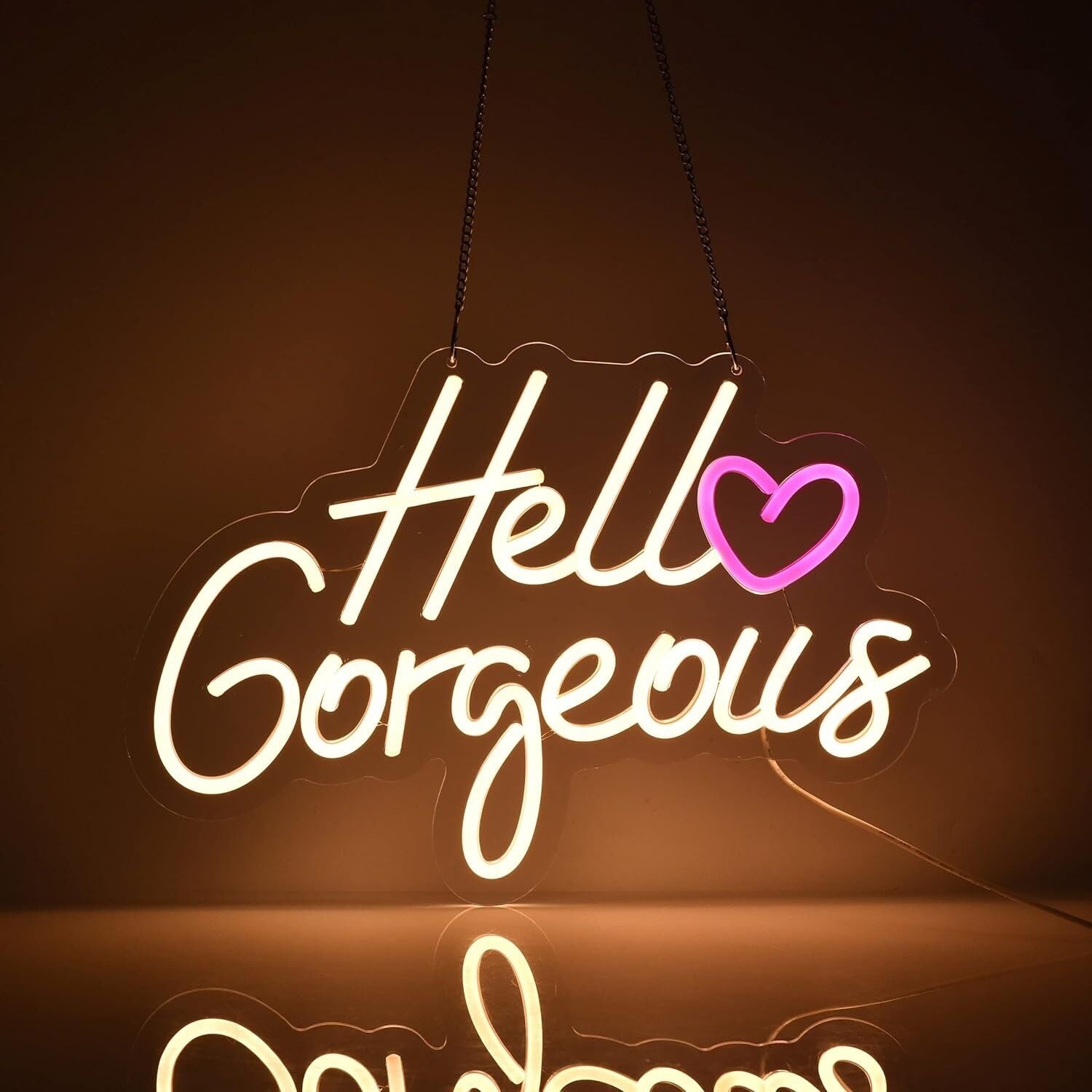 Gorgeous Romantic Hello Gorgeous Neon Sign Bedroom Charm | Shineneon