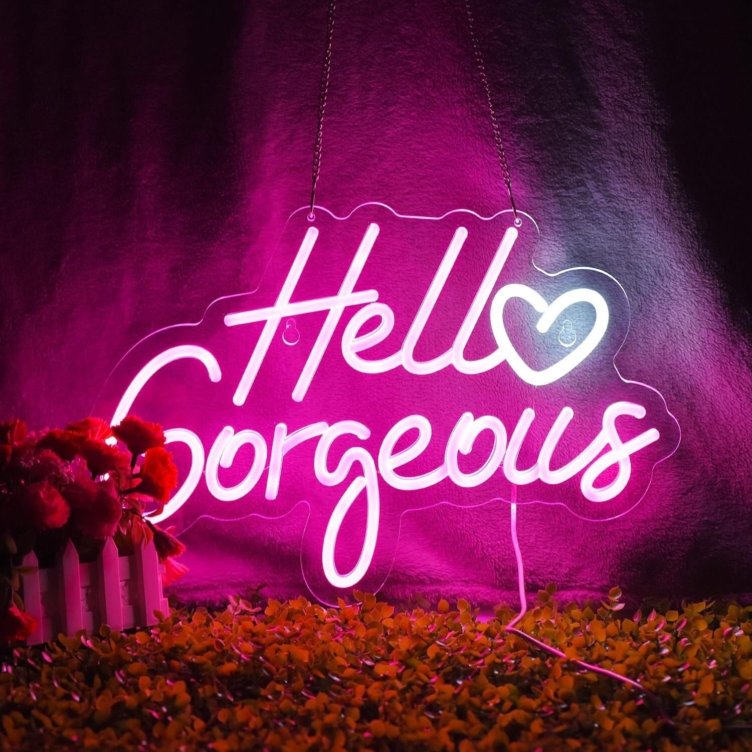 Gorgeous Romantic Hello Gorgeous Neon Sign Bedroom Charm | Shineneon