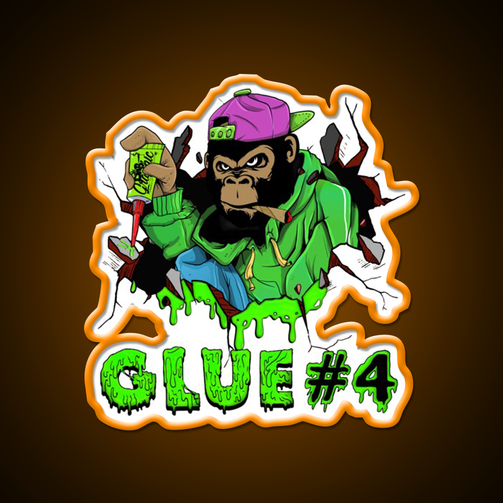 Gorilla Glue Strain Amazing Art Hemp Inspired Green Leaf Led Neon Sign Rgb Color - LED neon sign view 6