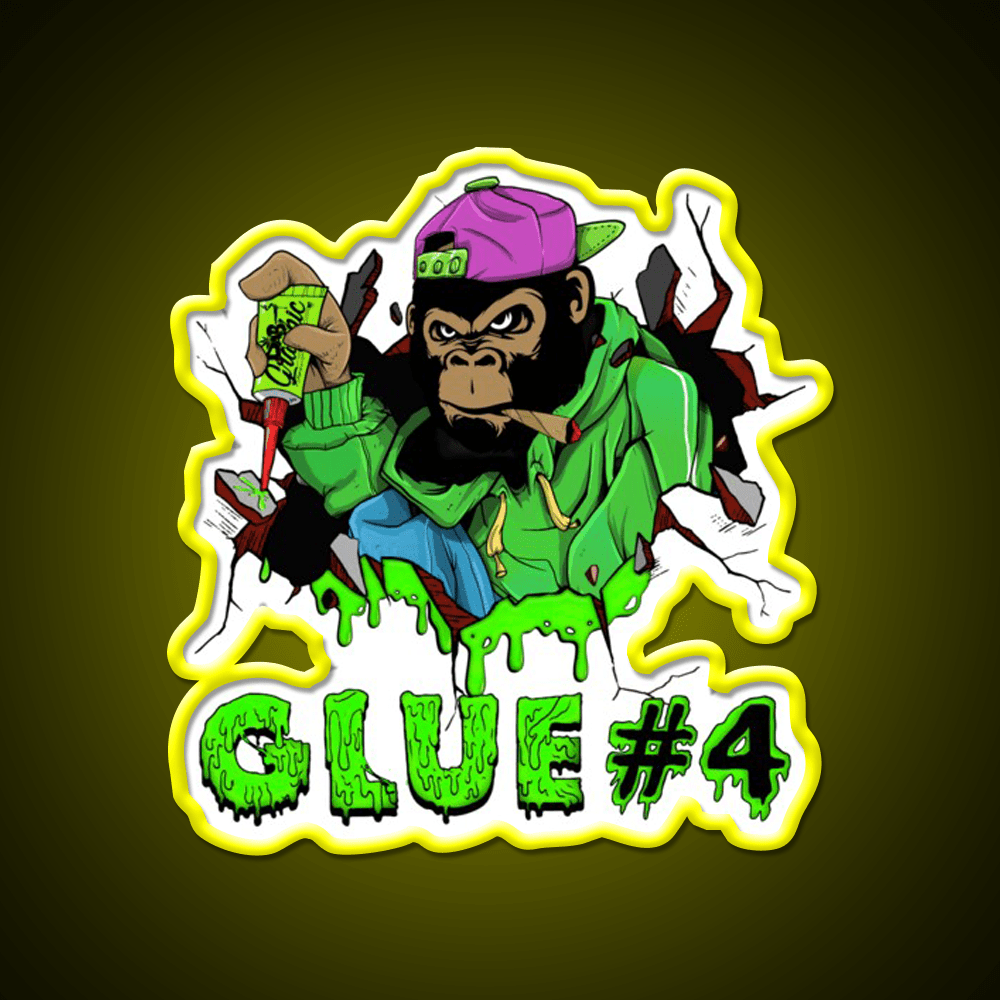 Gorilla Glue Strain Amazing Art Hemp Inspired Green Leaf Led Neon Sign Rgb Color - Shineneon