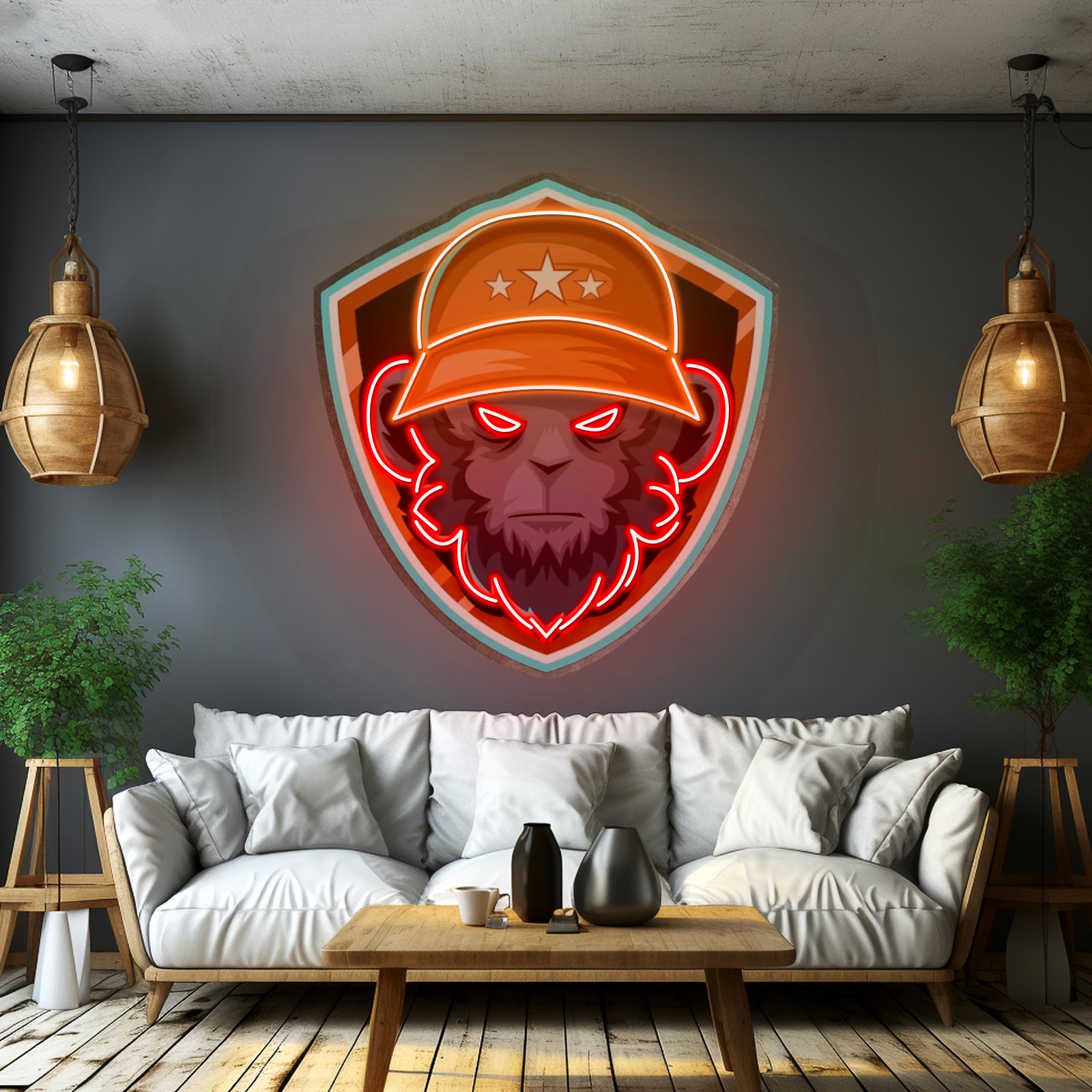 Gorilla Head Led Neon Sign Light Custom Led Signs