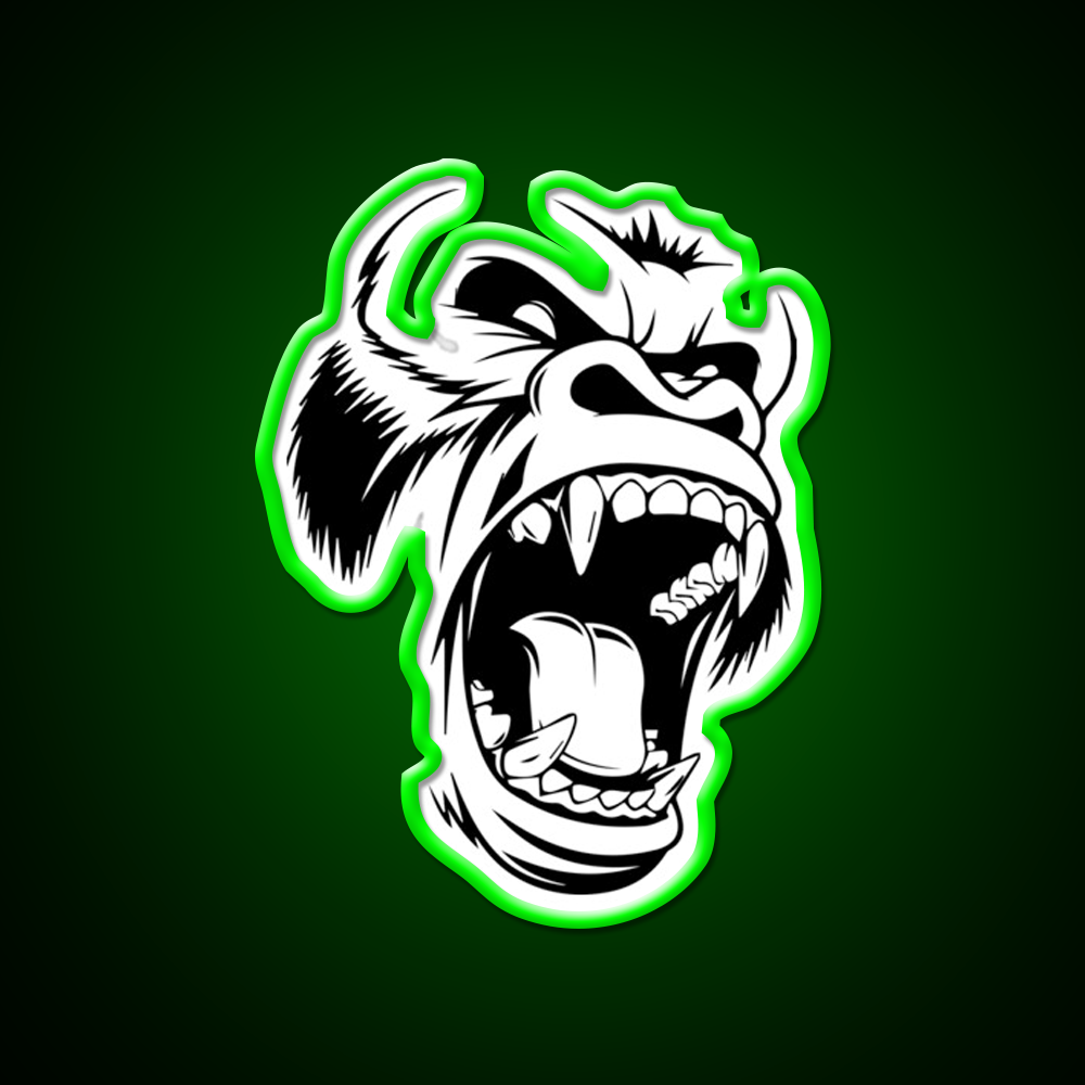 Gorilla Strong Gym Fitness Led Neon Sign Rgb Color