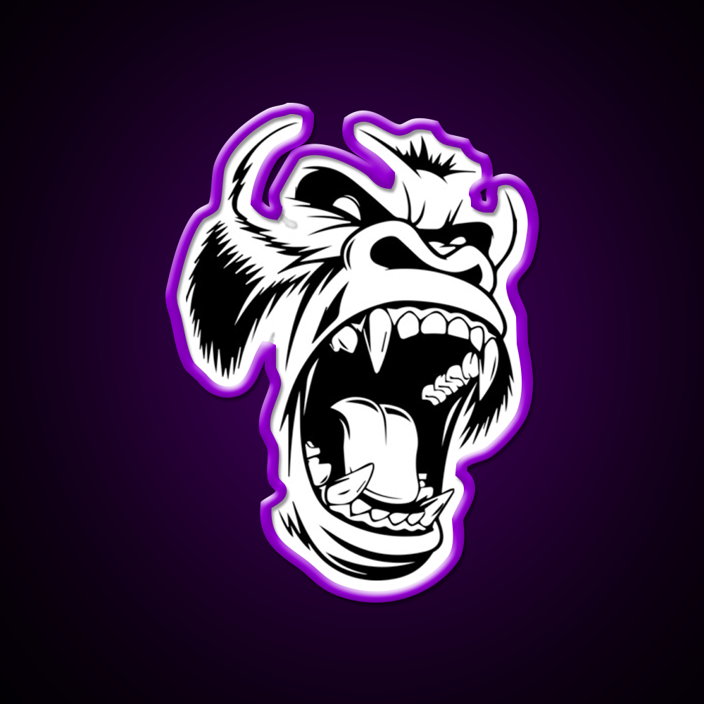 Gorilla Strong Gym Fitness Led Neon Sign Rgb Color