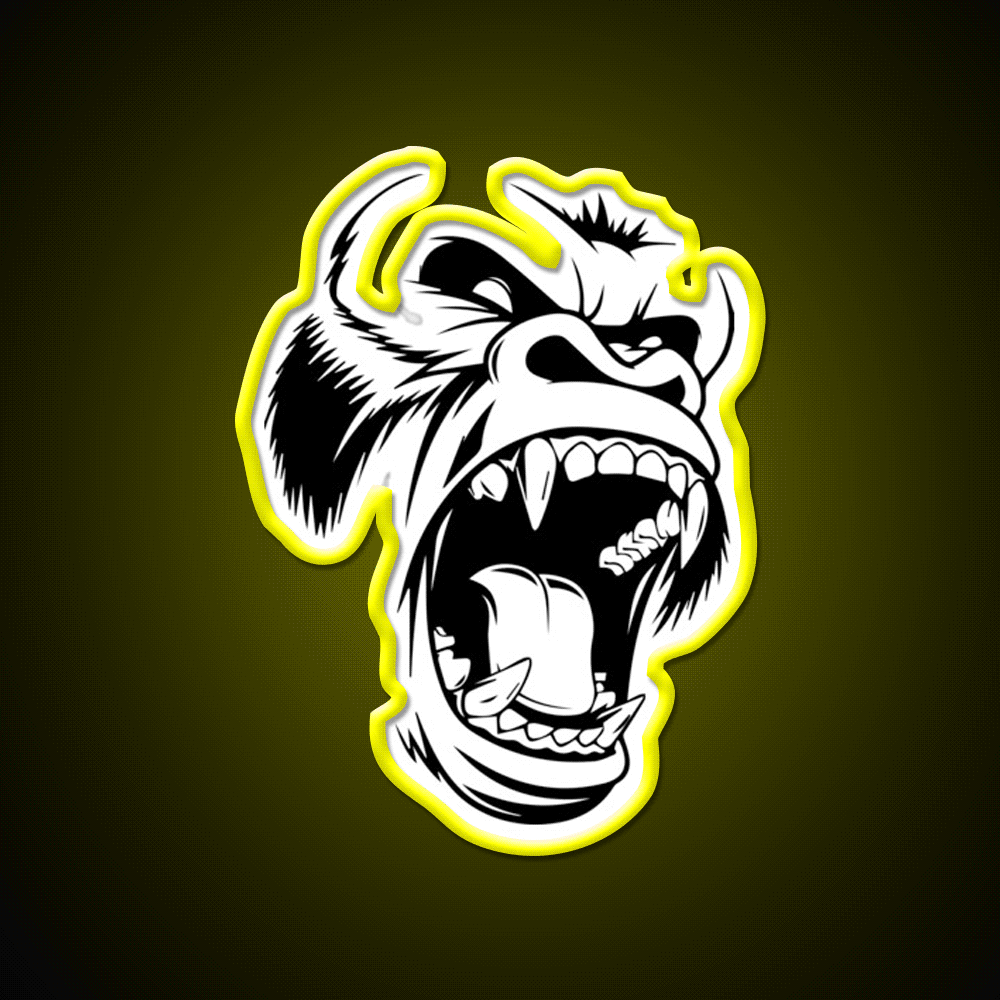 Gorilla Strong Gym Fitness Led Neon Sign Rgb Color