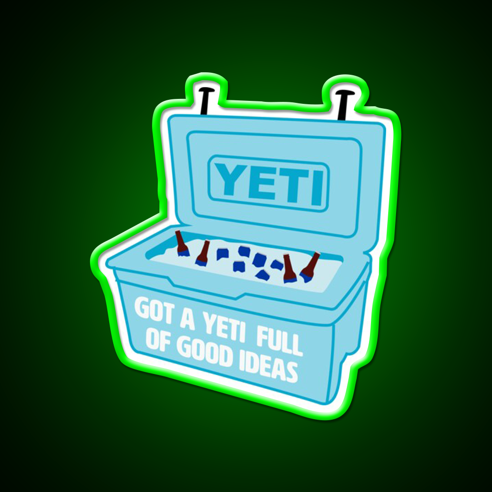 Got A Yeti Full Of Good Ideas Beer Bar Decor Led Neon Sign Rgb Color - LED neon sign view 8