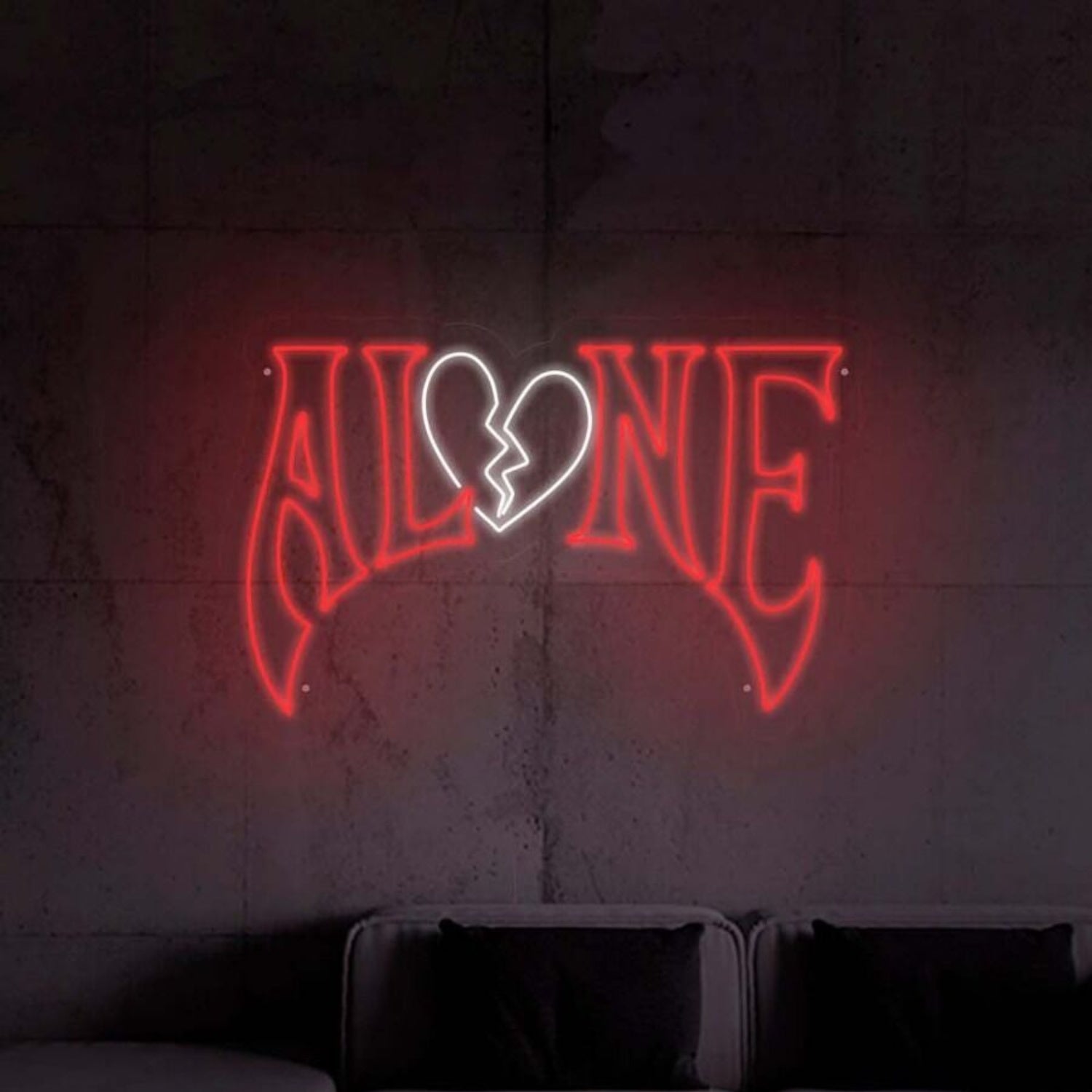 Gothic Style Alone Neon Sign | Shineneon
