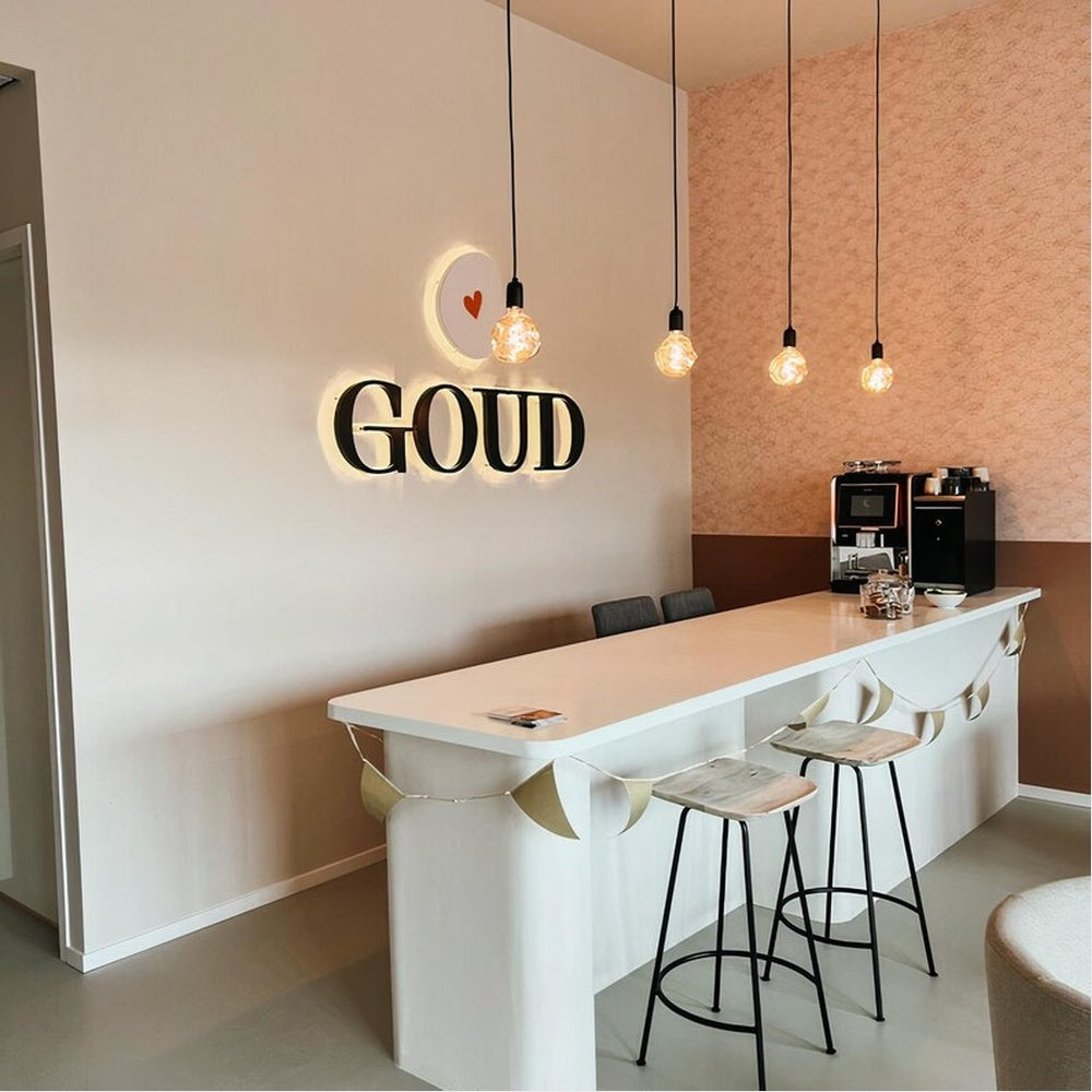 Goud 3D Backlit Channel Letters Led Light Sign