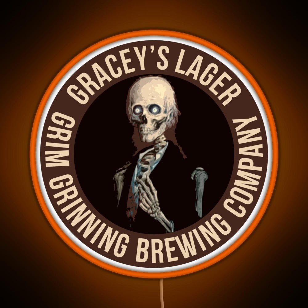 Gracey S Lager Grim Grinning Brewing Co Rgb Led Neon Sign Pop Wall Art - Shineneon