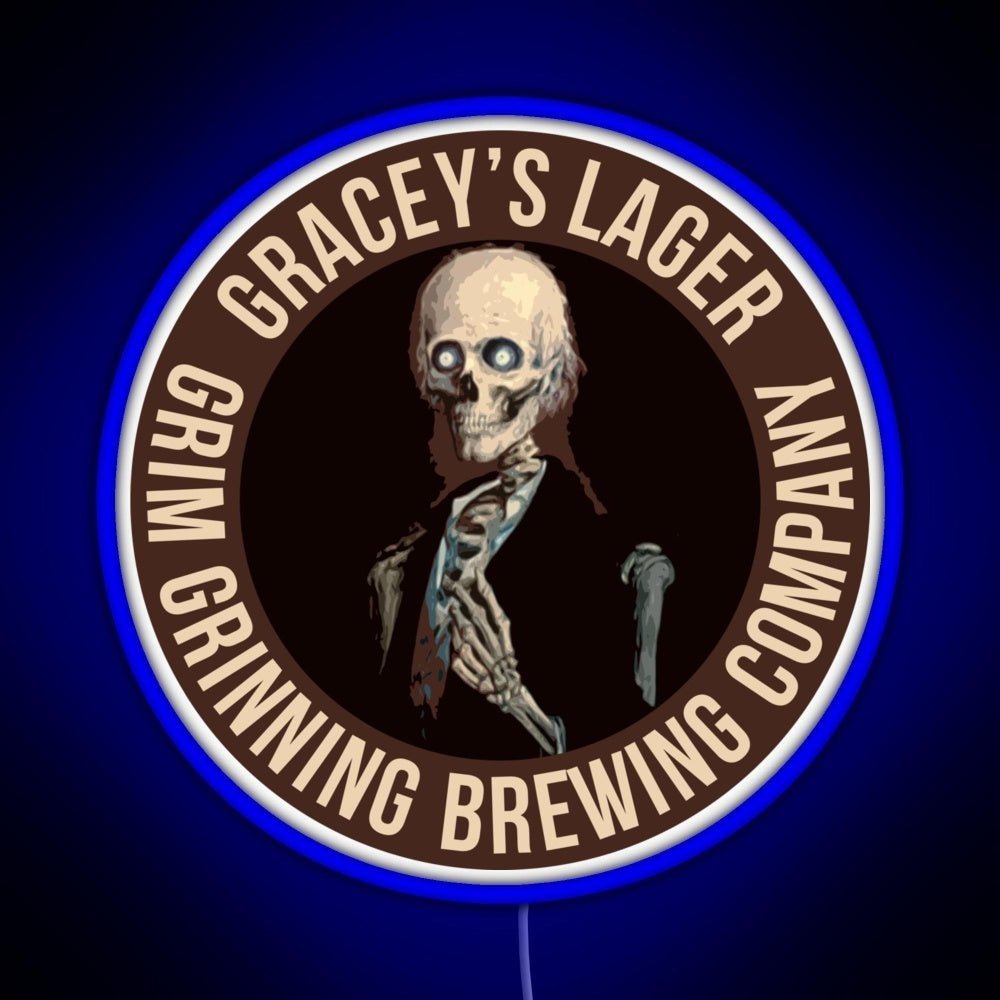 Gracey S Lager Grim Grinning Brewing Co Rgb Led Neon Sign Pop Wall Art - Shineneon