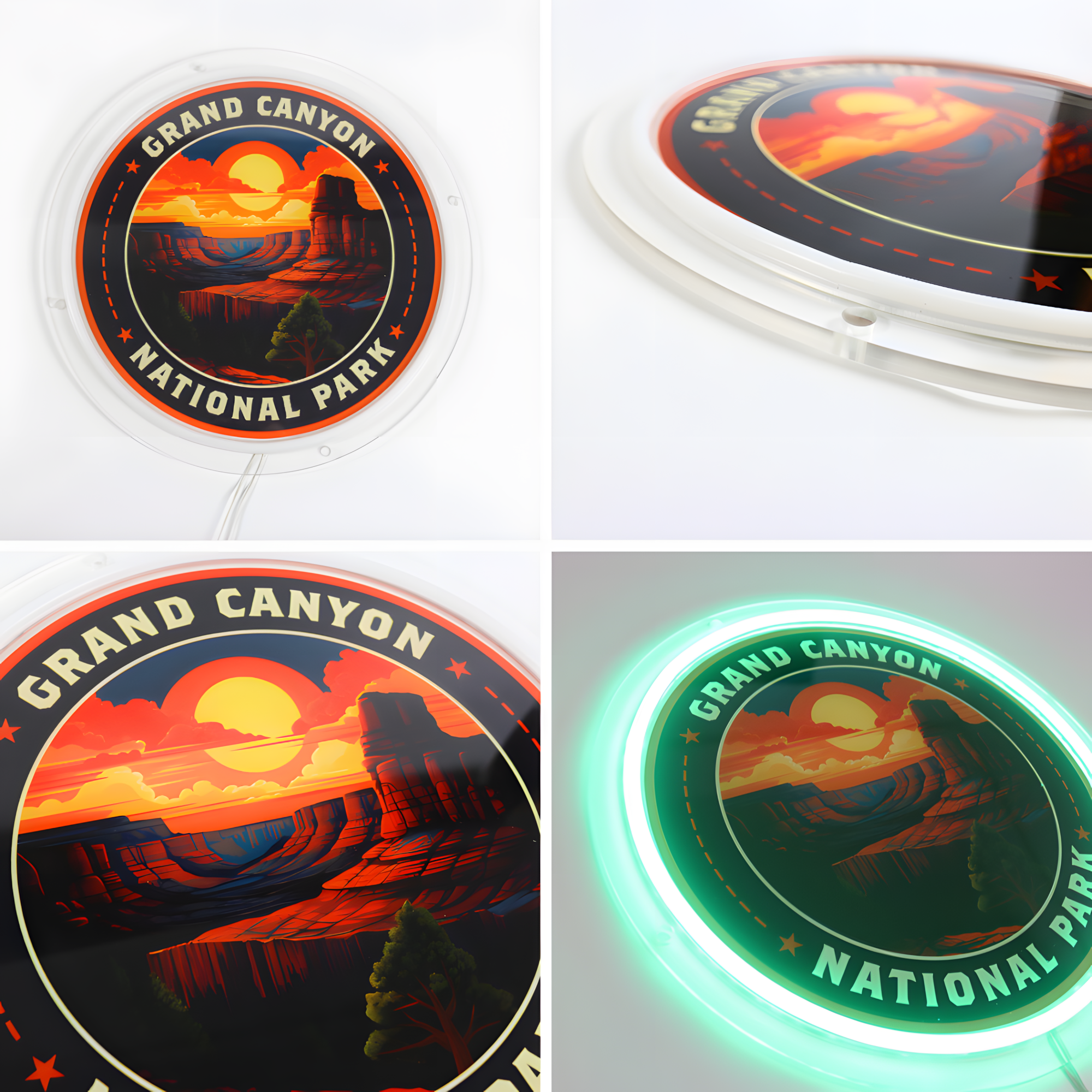 American Road Trip USB Neon Sign Highway Travel Wall Light Sign