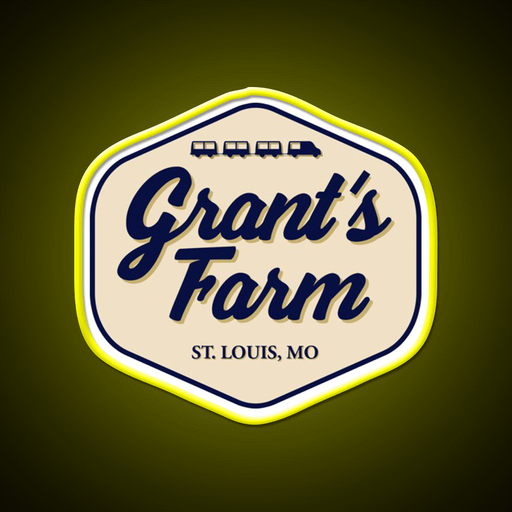 Grants Farm Beer Bar Decor Led Neon Sign Rgb Color - Custom LED neon sign front view