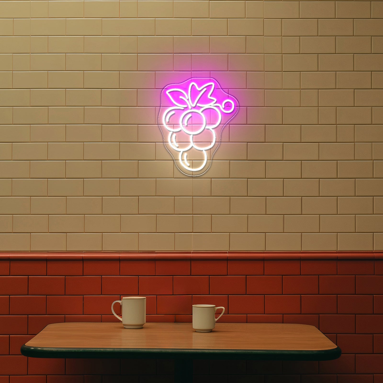 Grape Led Sign Grape Sign Kitchen Wall Decor Led Light Signs - Shineneon