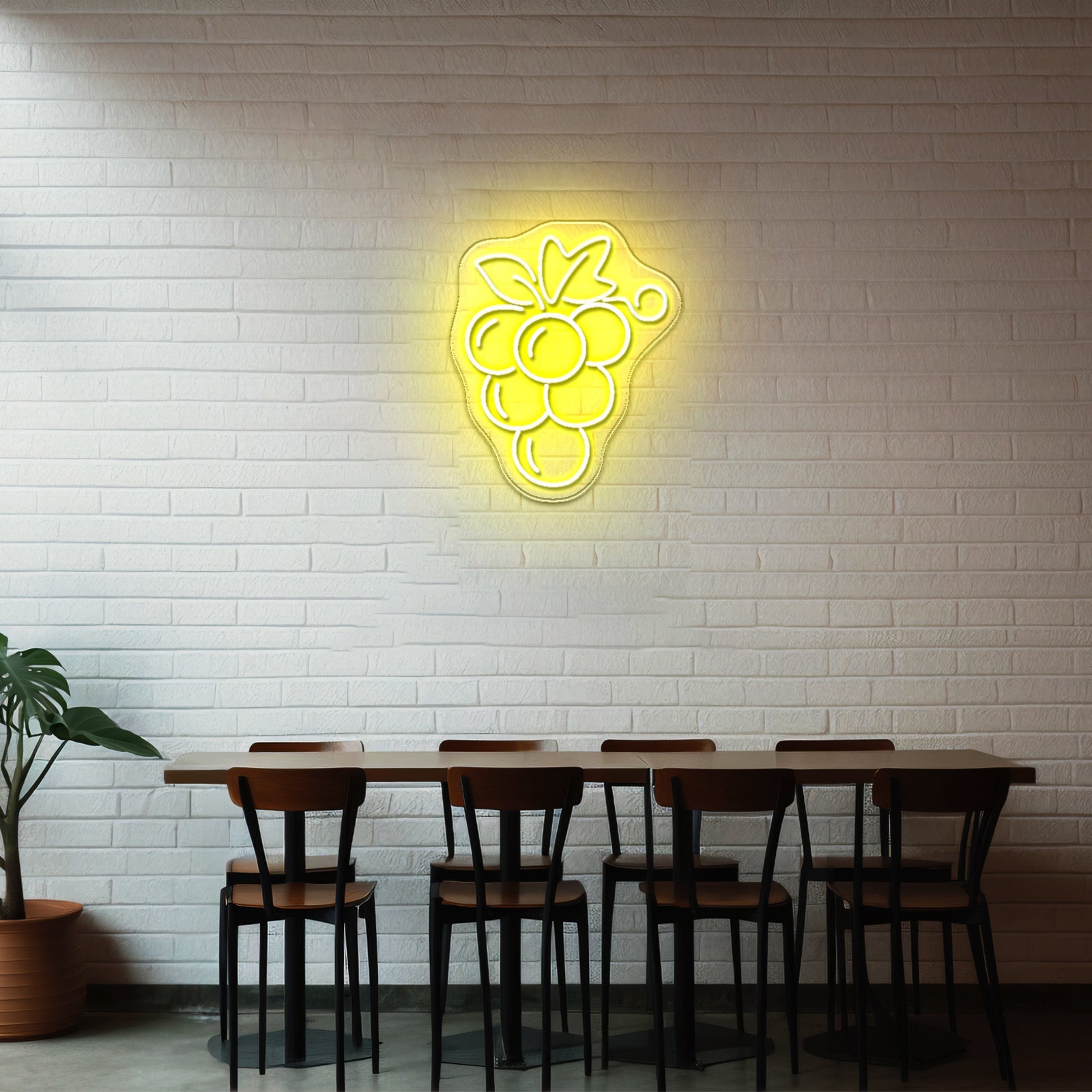 Grape Led Sign Grape Sign Kitchen Wall Decor Led Light Signs - Shineneon