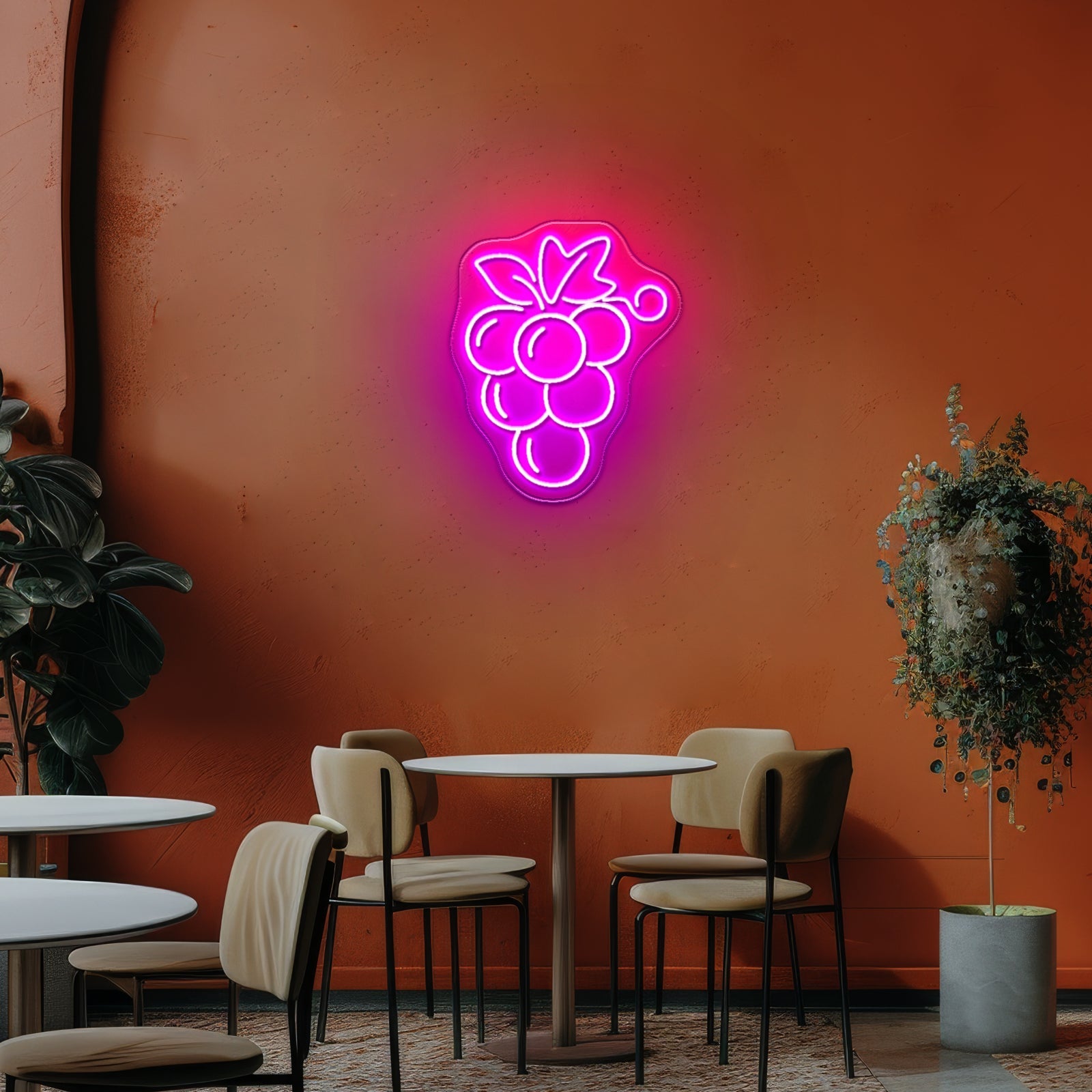 Grape Led Sign Grape Sign Kitchen Wall Decor Led Light Signs - Shineneon