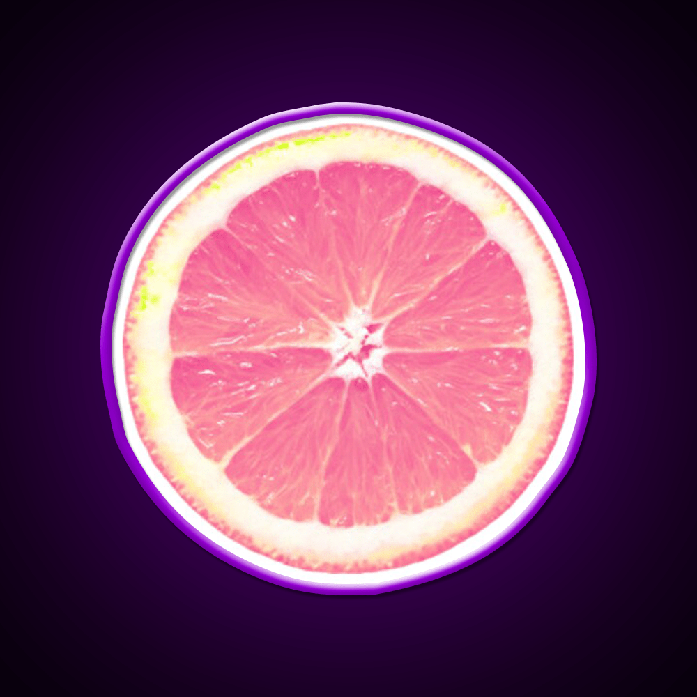 Grapefruit Slice Snack Food Led Neon Sign Rgb Color - Shineneon