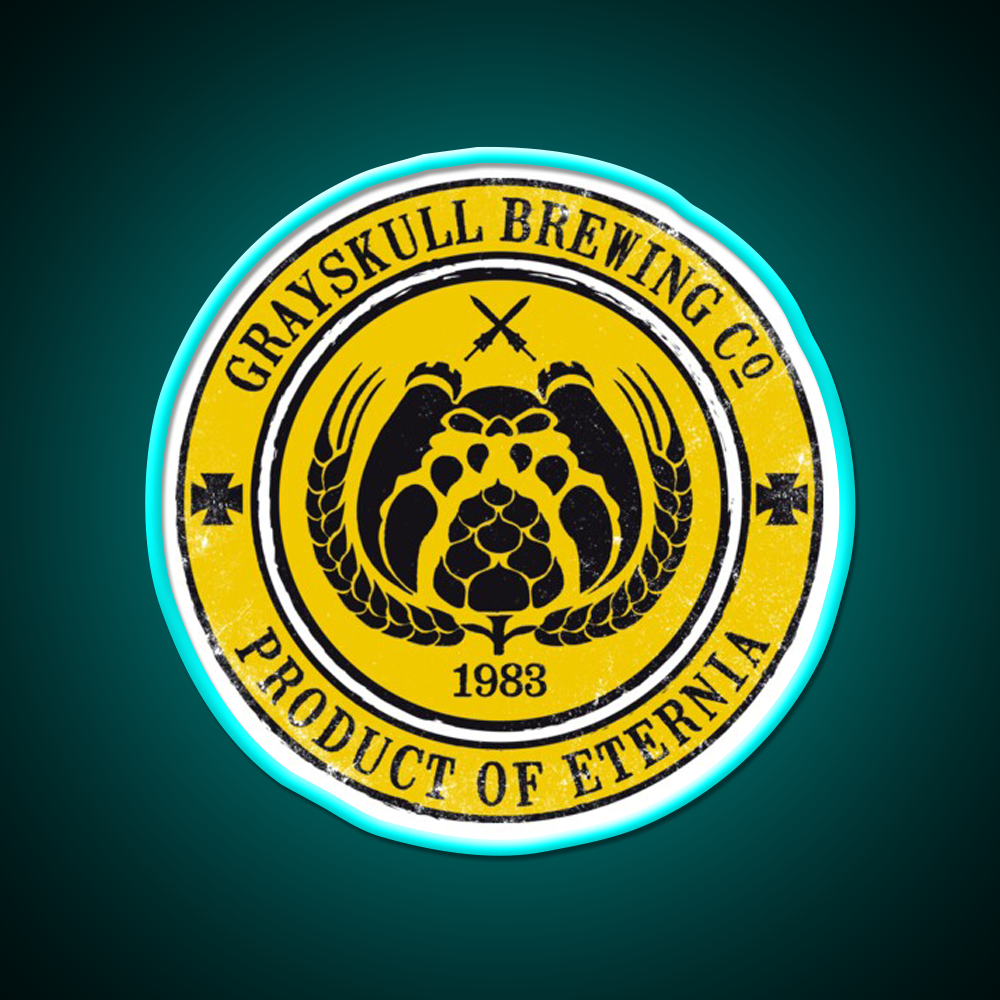 Grayskull Brewing Company Yellow Beer Bar Decor Led Neon Sign Rgb Color - Size and dimension reference