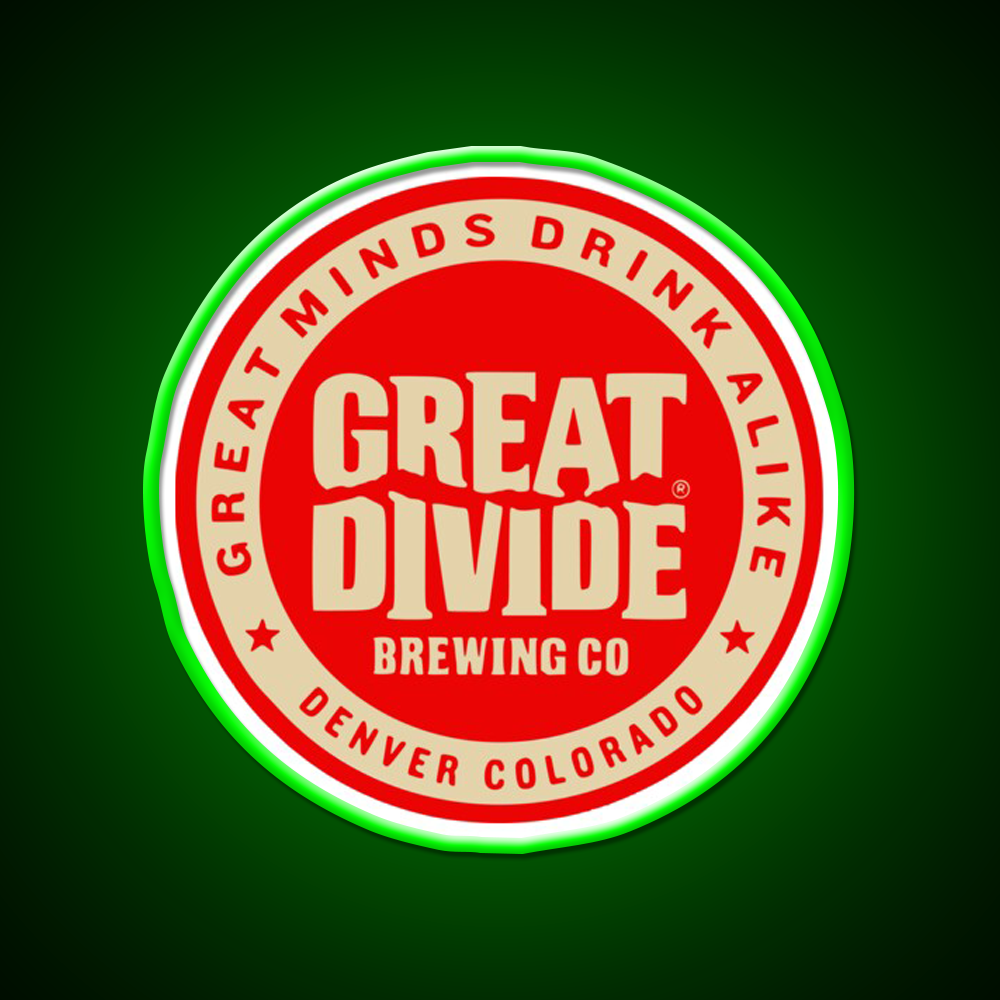 Great Divide Brewing Co Logo Beer Bar Decor Led Neon Sign Rgb Color - LED neon sign view 8