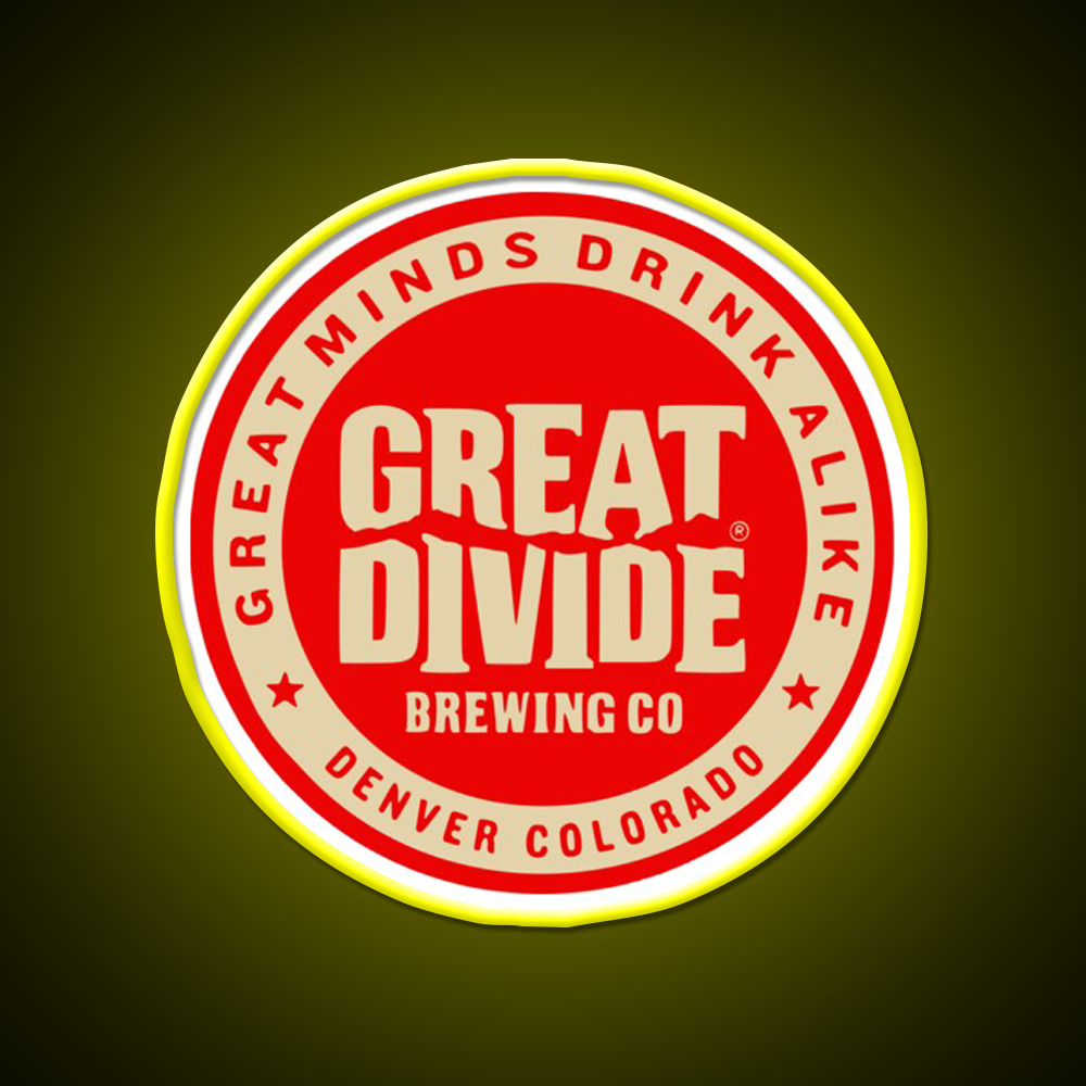 Great Divide Brewing Co Logo Beer Bar Decor Led Neon Sign Rgb Color - LED neon sign view 7