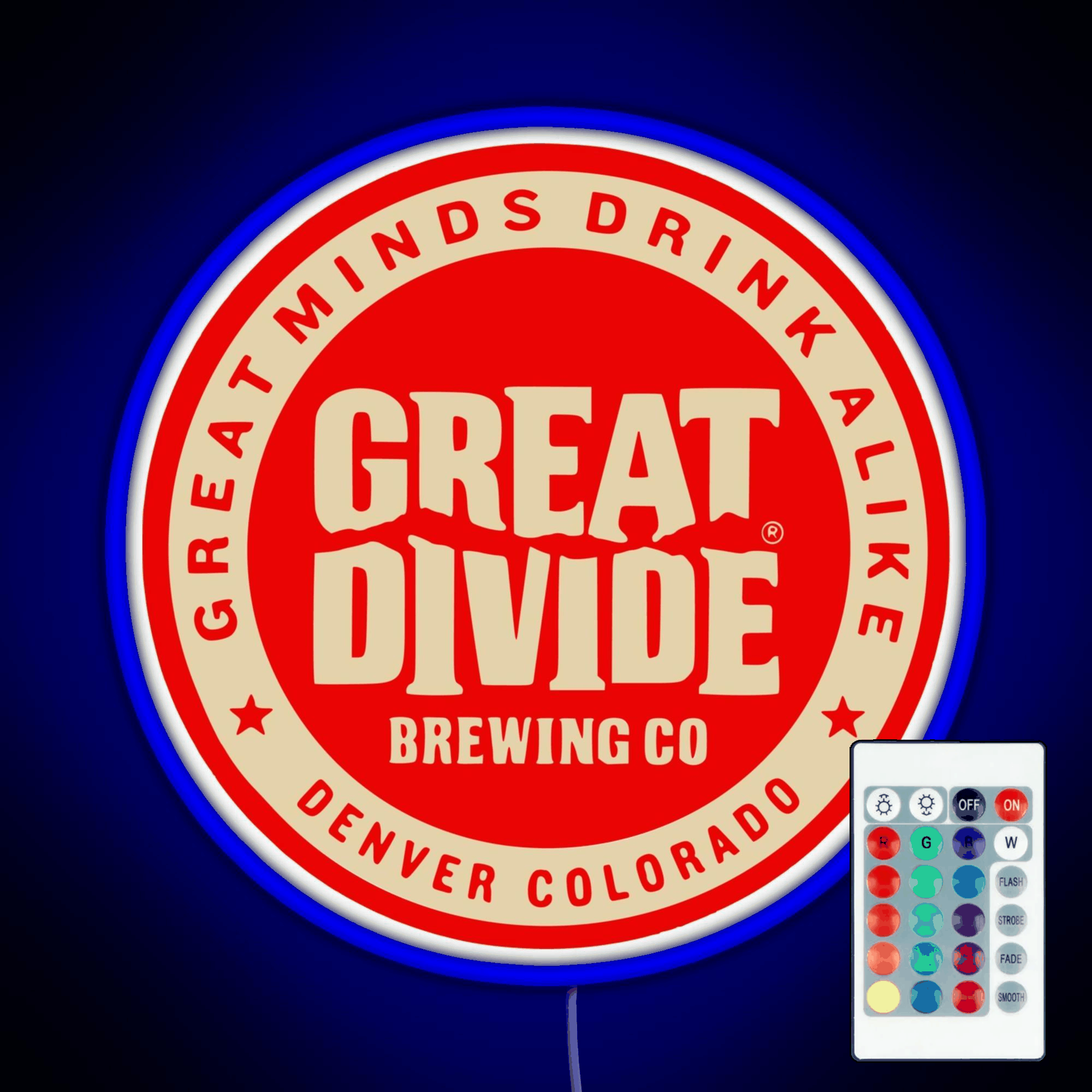 Great Divide Brewing Co Logo Rgb Led Neon Sign Pop Wall Art