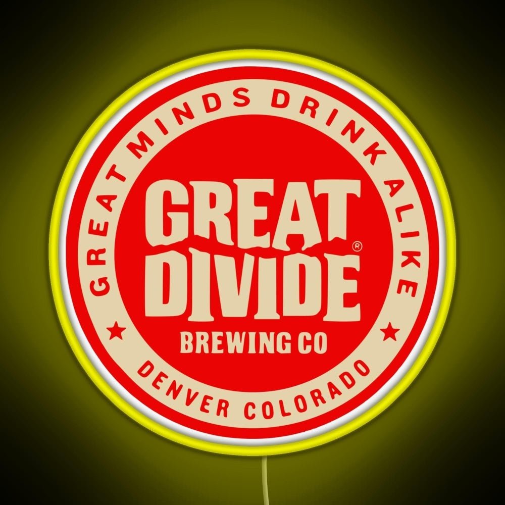 Great Divide Brewing Co Logo Rgb Led Neon Sign Pop Wall Art - Shineneon