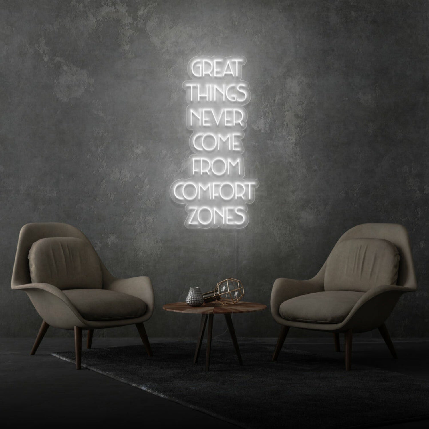 Great Things Never Come From Comfort Zones Led Neon Sign - Shineneon