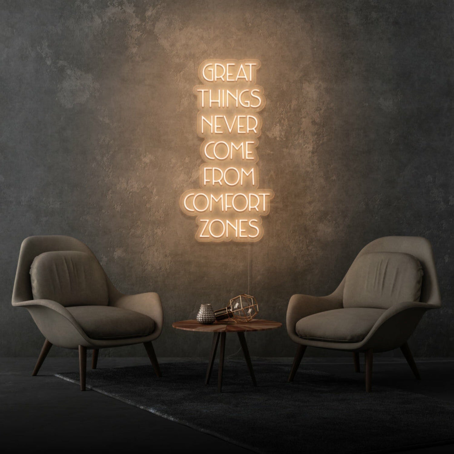 Great Things Never Come From Comfort Zones Led Neon Sign - Shineneon