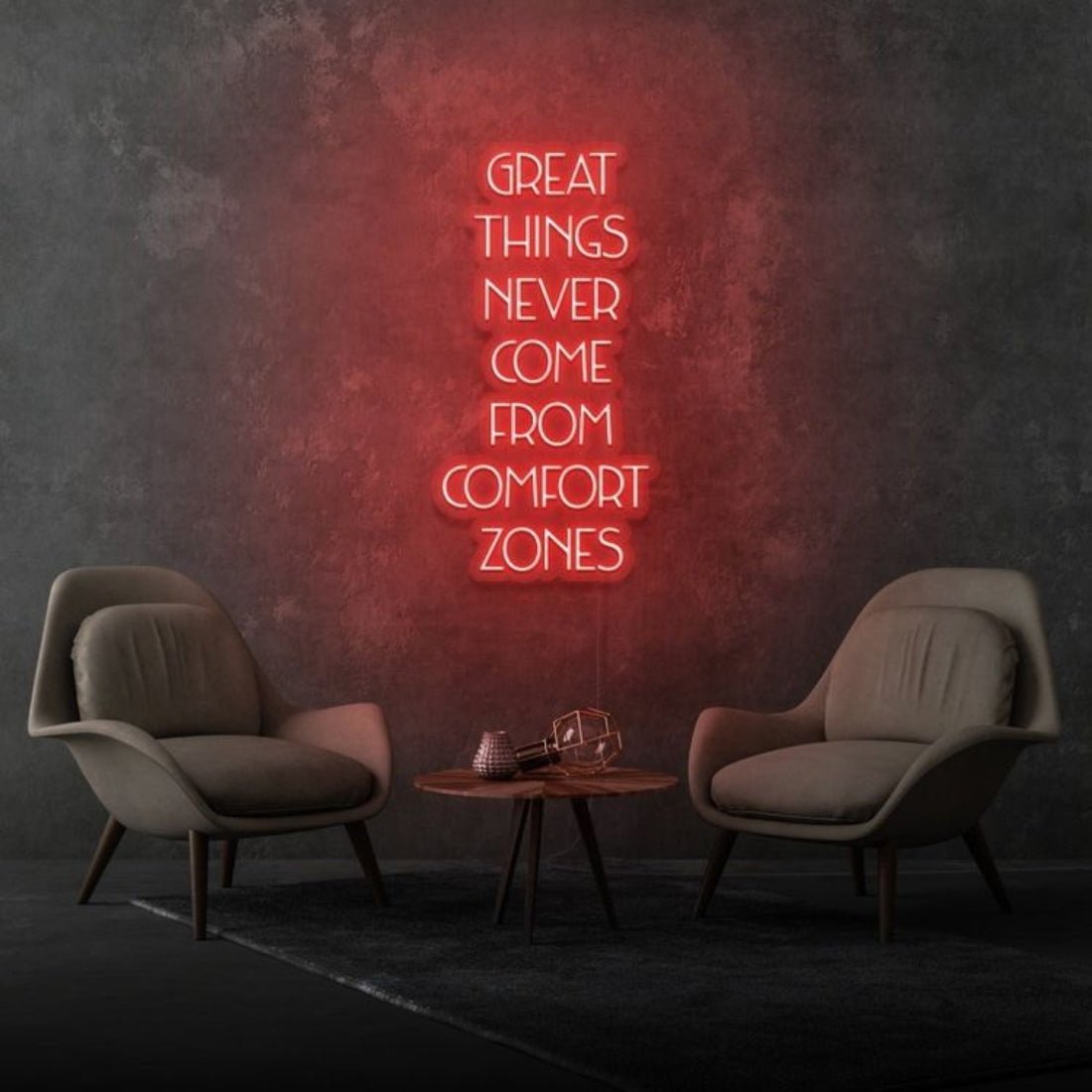 Great Things Nevercome From Comfort Zones Led Sign Business Neon Sign - Shineneon