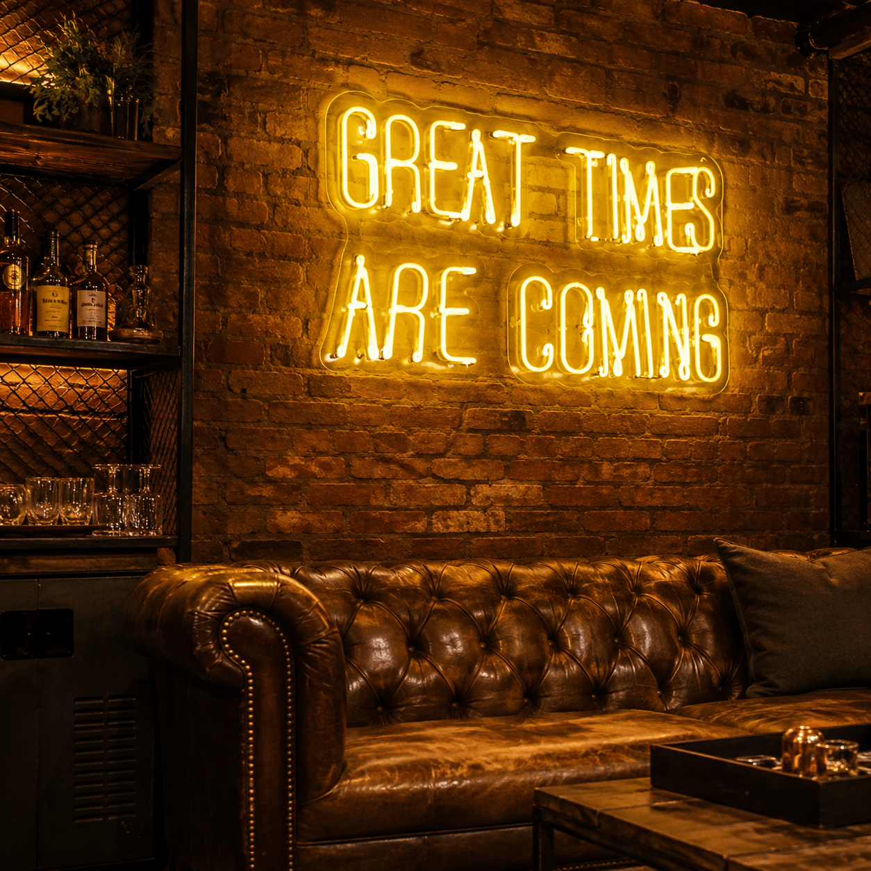 Great Times Are Coming LED Neon Sign Home Wall Art - Shineneon