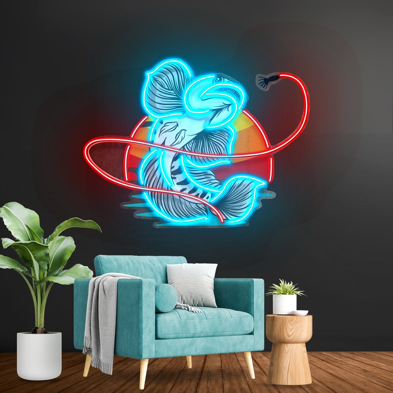 Greeb Fish Eat Bait Led Neon Sign Light Custom Led Signs - Shineneon