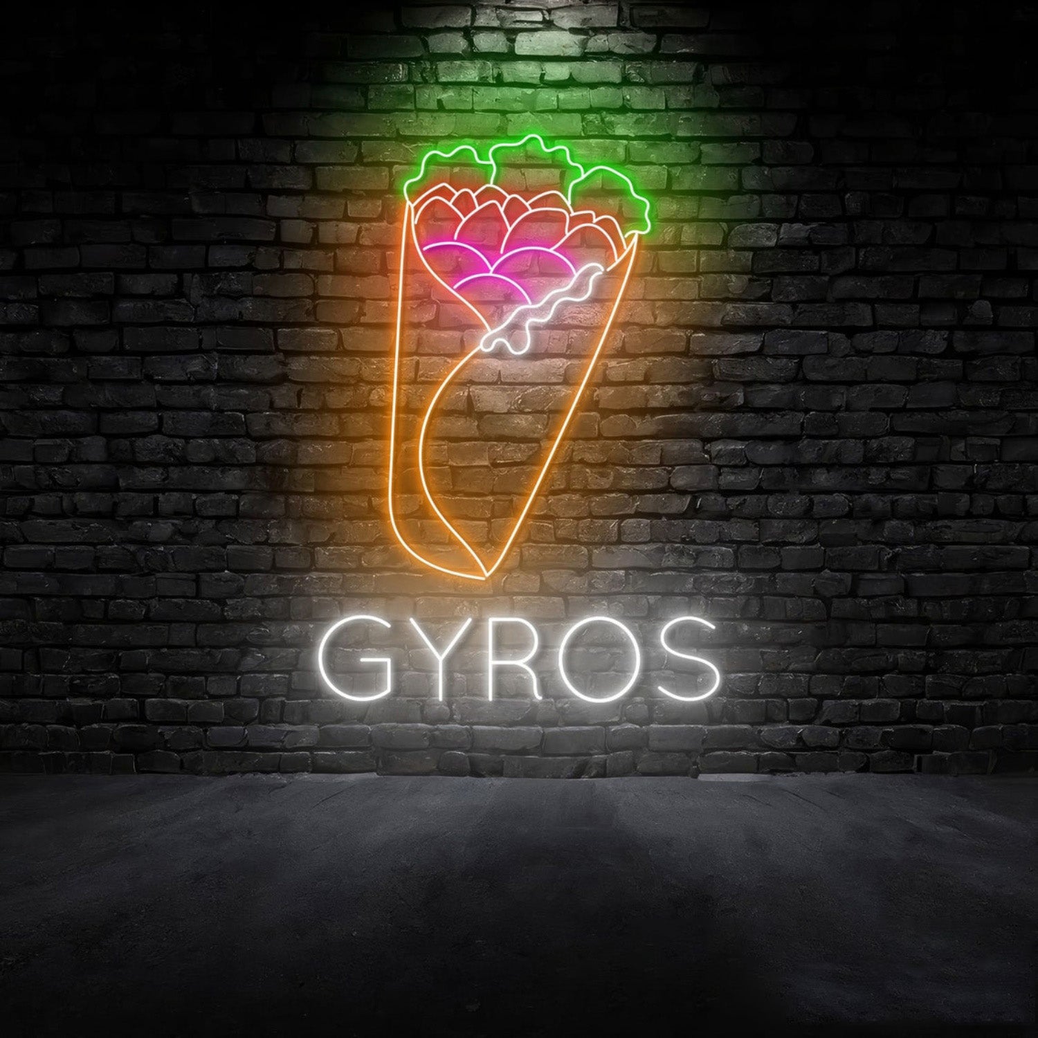 Greece Gyros Led Neon Sign | Shineneon