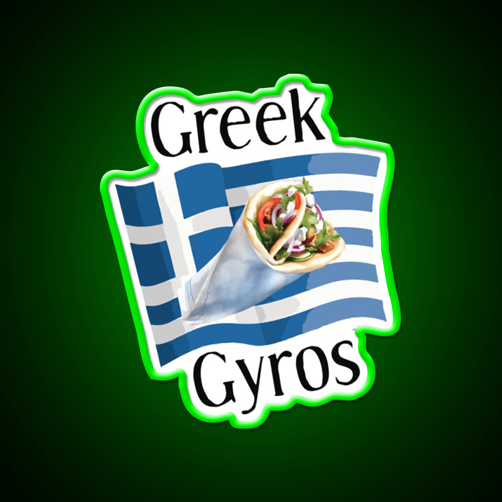 Greek Gyros Snack Food Led Neon Sign Rgb Color - Shineneon