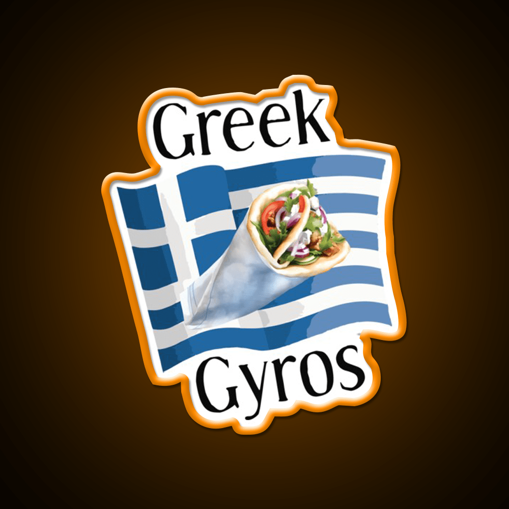 Greek Gyros Snack Food Led Neon Sign Rgb Color - Shineneon