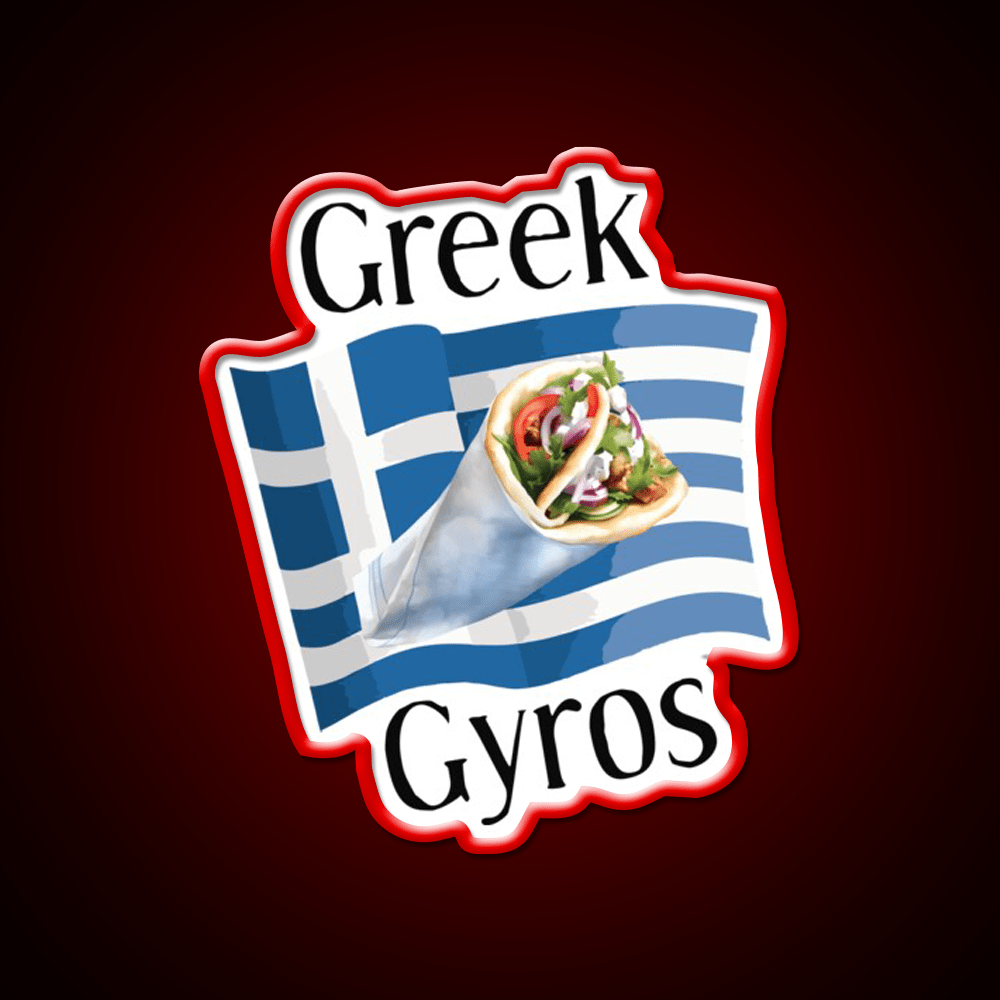 Greek Gyros Snack Food Led Neon Sign Rgb Color - Shineneon