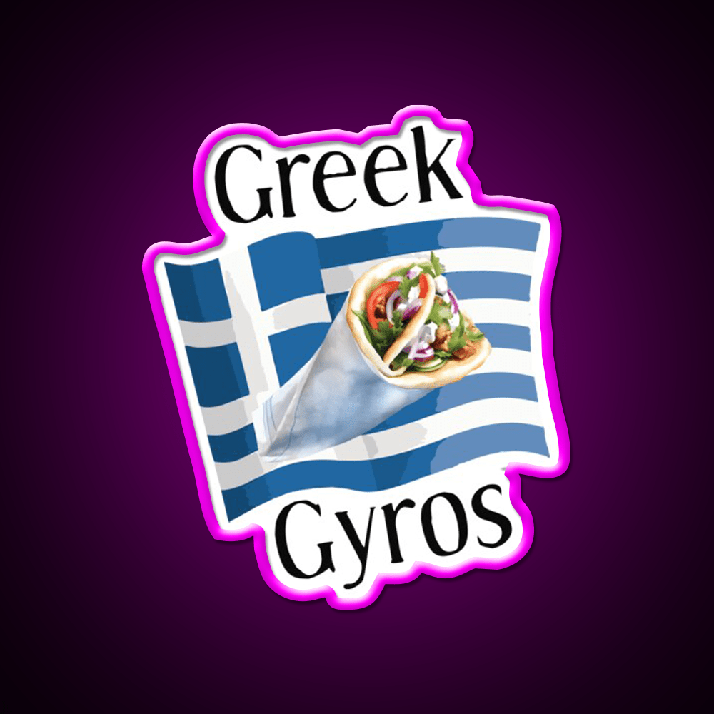 Greek Gyros Snack Food Led Neon Sign Rgb Color - Shineneon