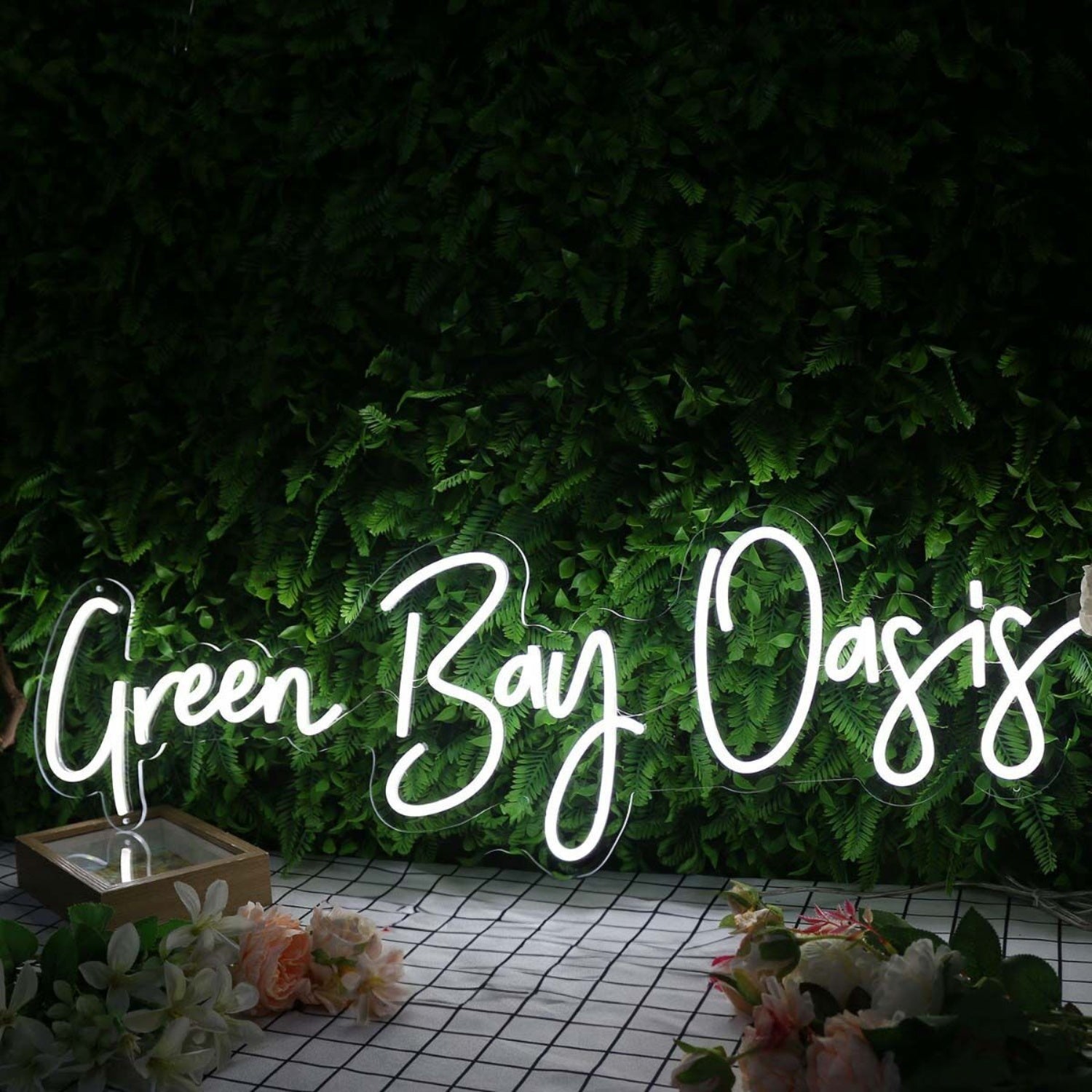 Green Bay Oasis White Led Neon Sign - Shineneon