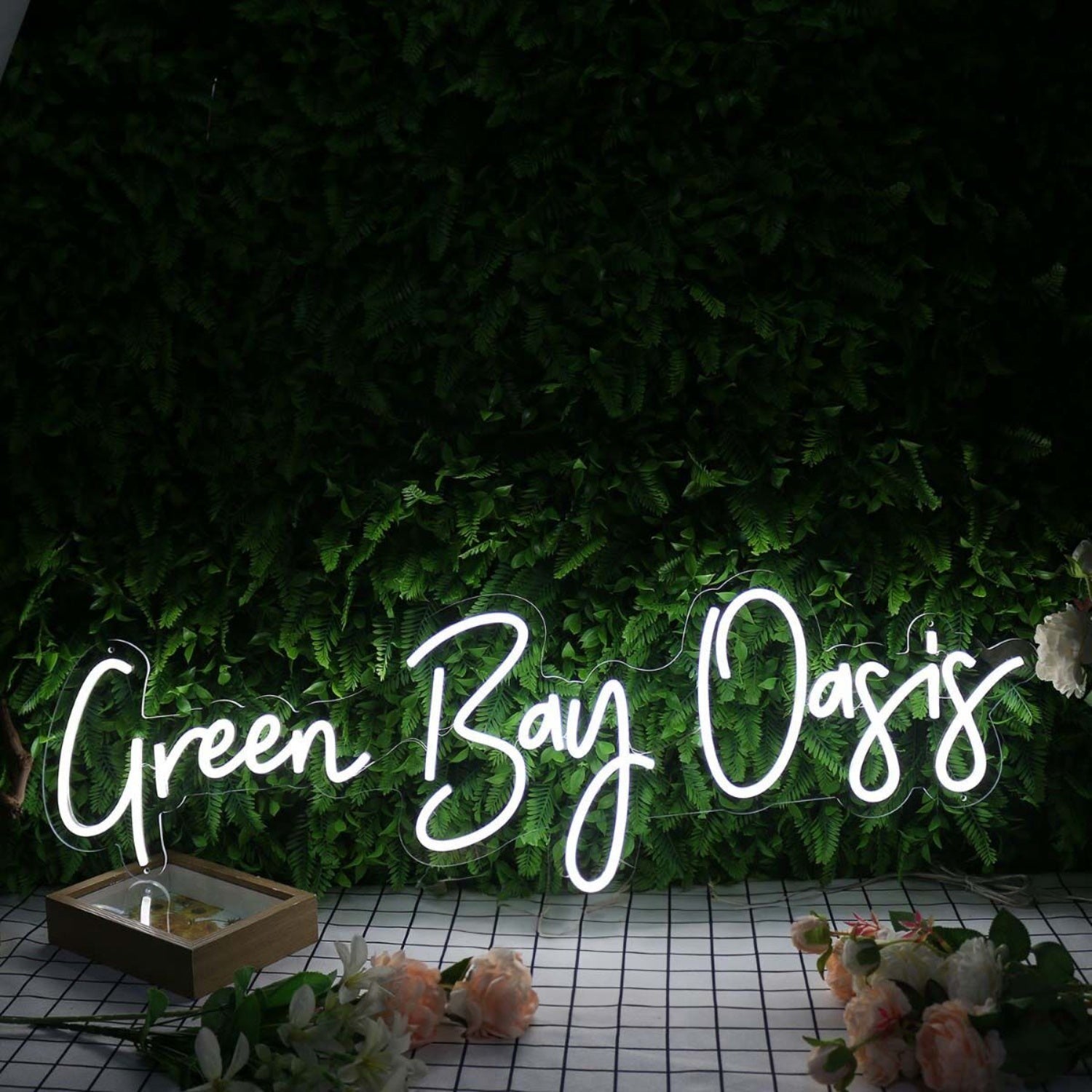 Green Bay Oasis White Led Neon Sign - Shineneon