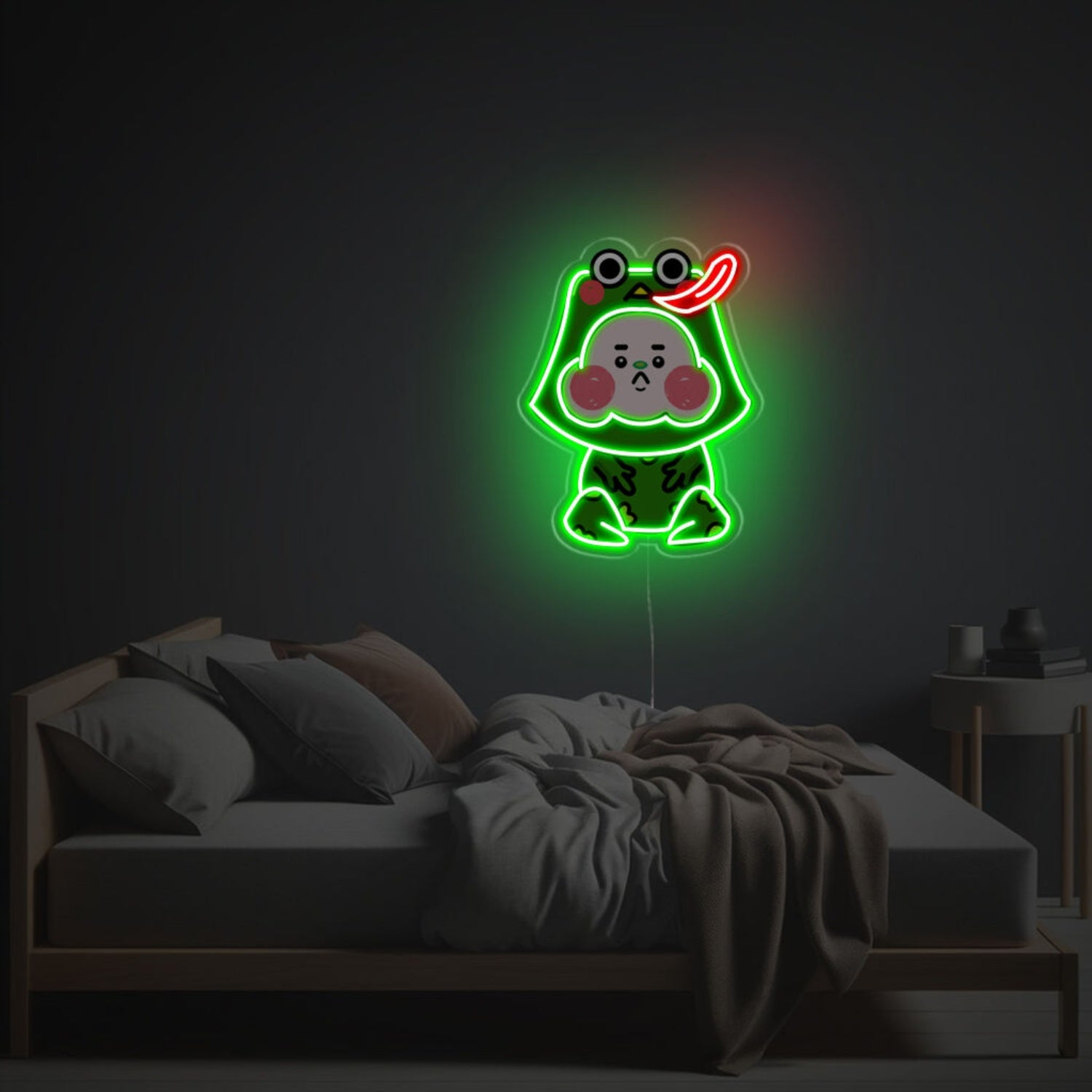 Green Cheeky Fog Led Neon Acrylic Artwork | Shineneon